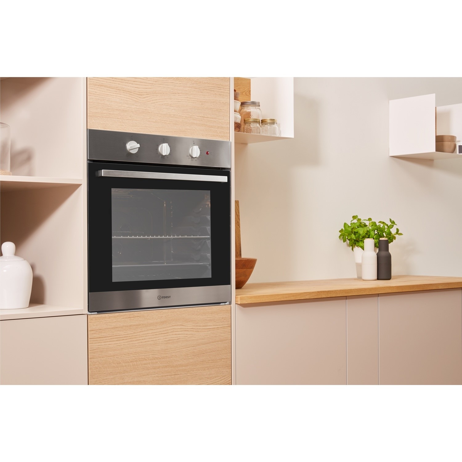 Indesit Aria Electric Conventional Single Oven - Stainless Steel - Image 4
