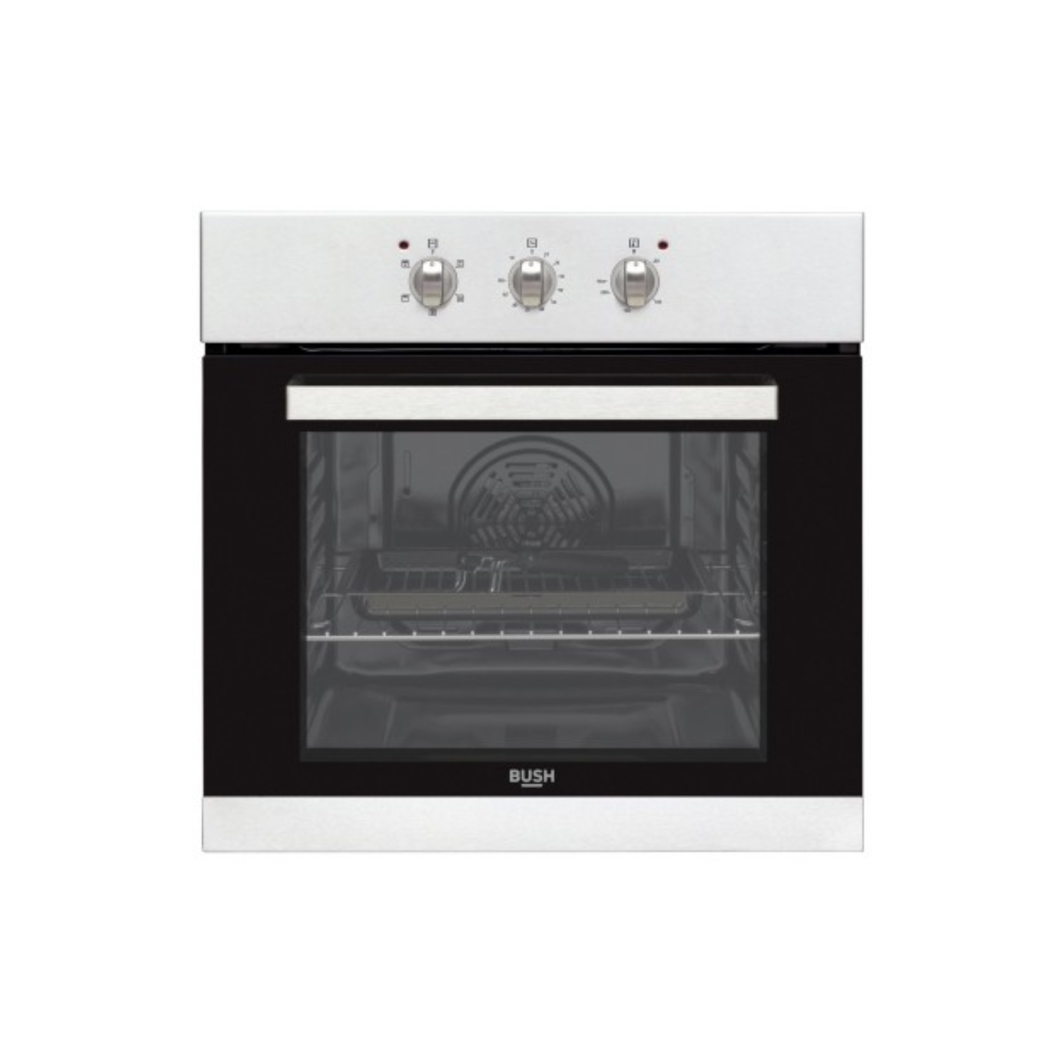 Refurbished Bush BIBFOS 60cm Single Built In Electric Oven Stainless Steel