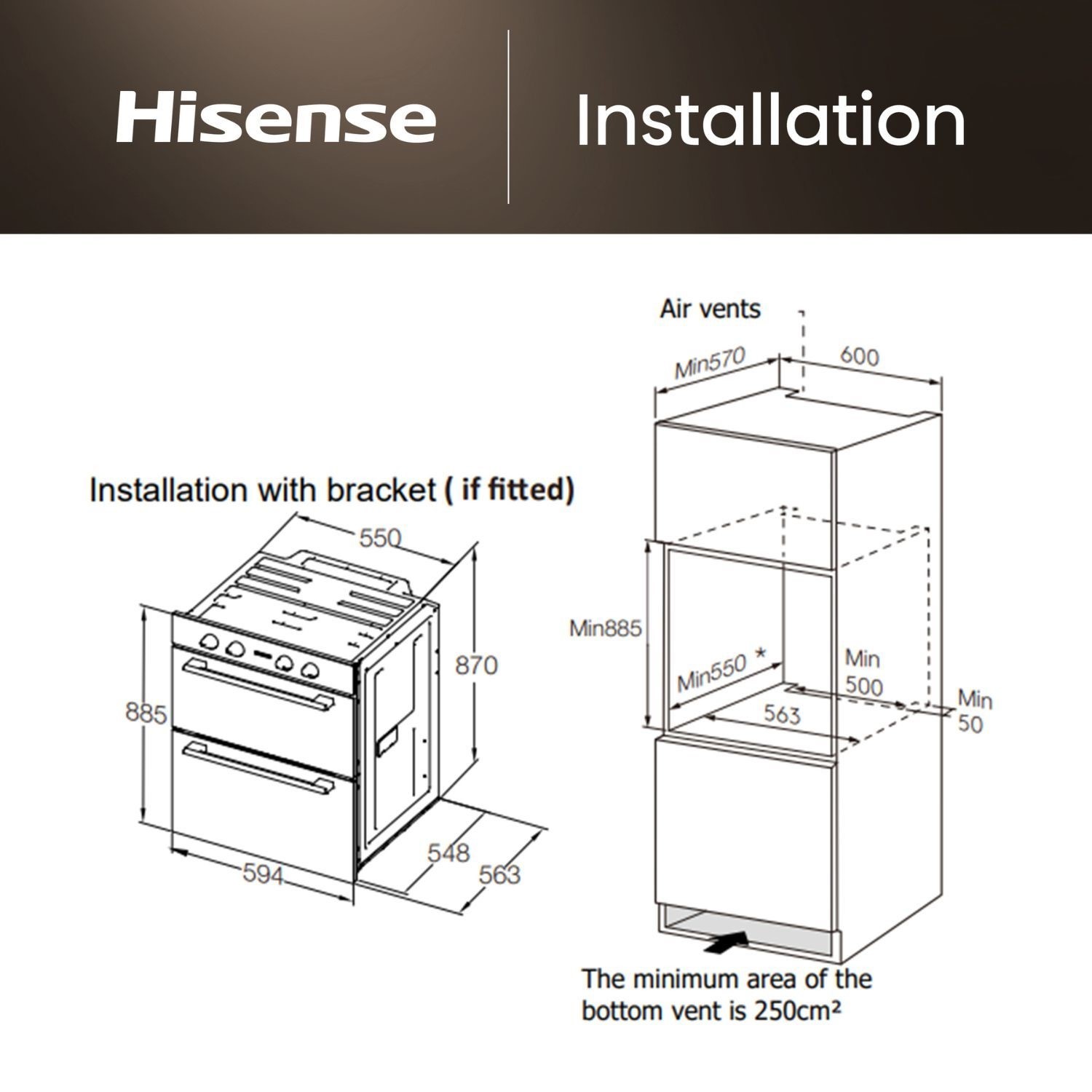 Hisense Hi6 Built-In Electric Double Oven - Black - Image 6