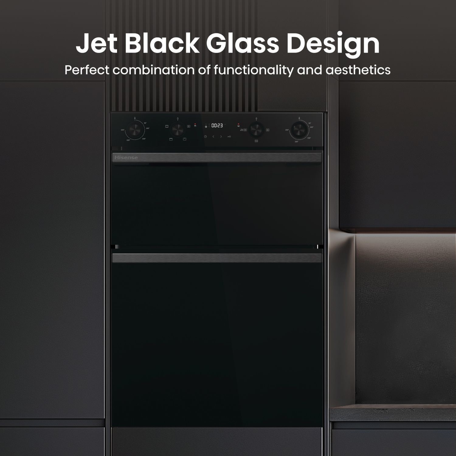 Hisense Hi6 Built-In Electric Double Oven - Black - Image 7