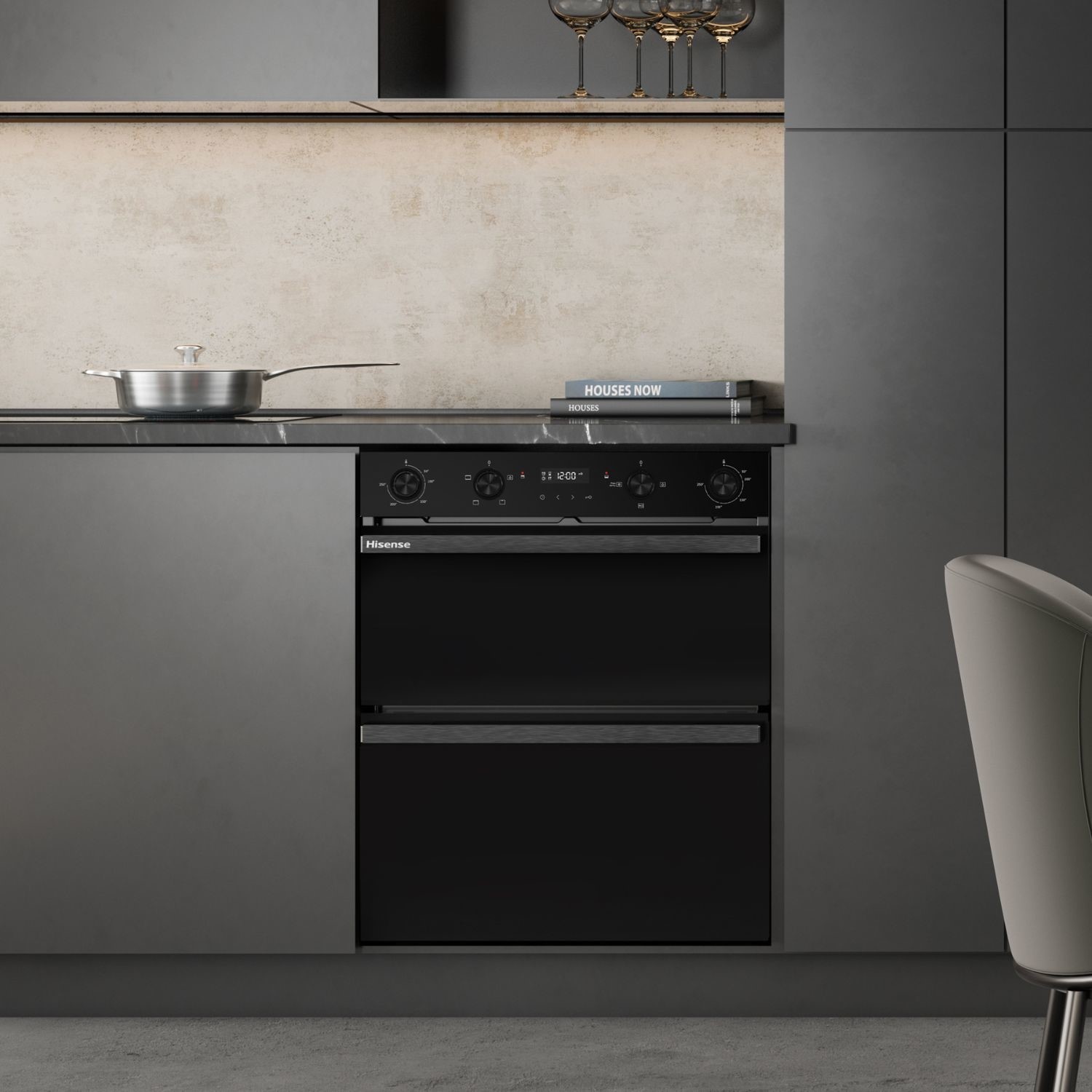 Hisense Hi6 Built-Under Electric Double Oven - Black - Image 5