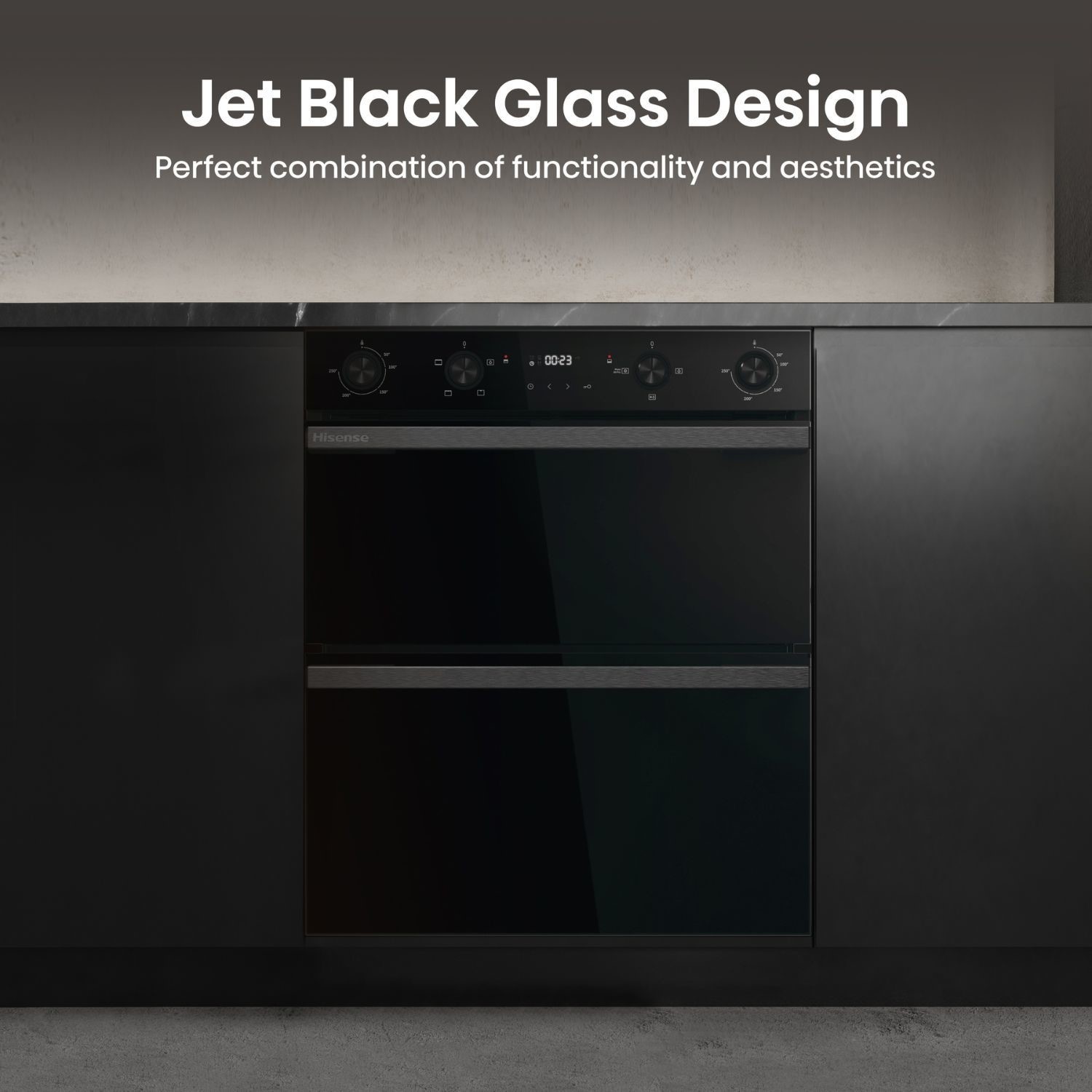 Hisense Hi6 Built-Under Electric Double Oven - Black - Image 6