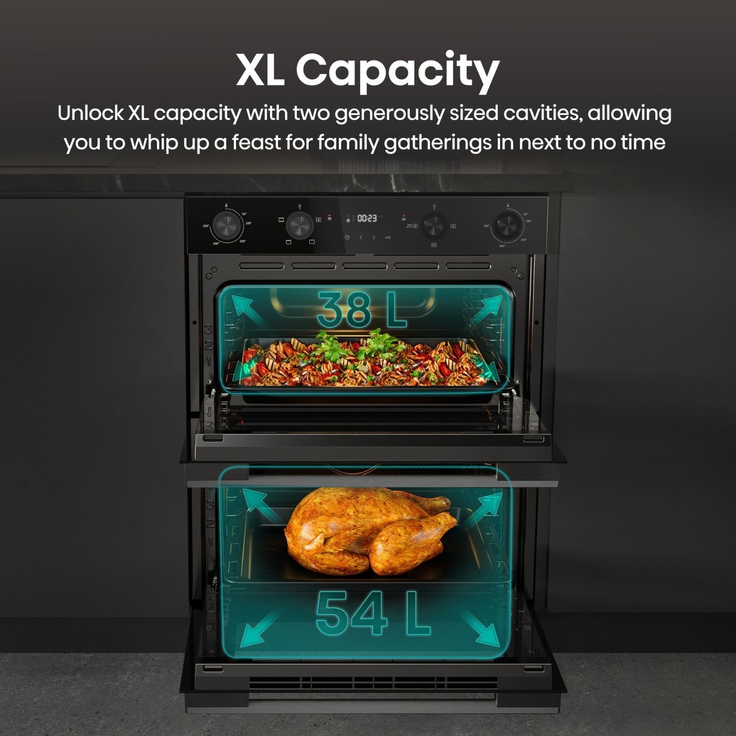 Hisense Hi6 Built-Under Electric Double Oven - Black - Image 7