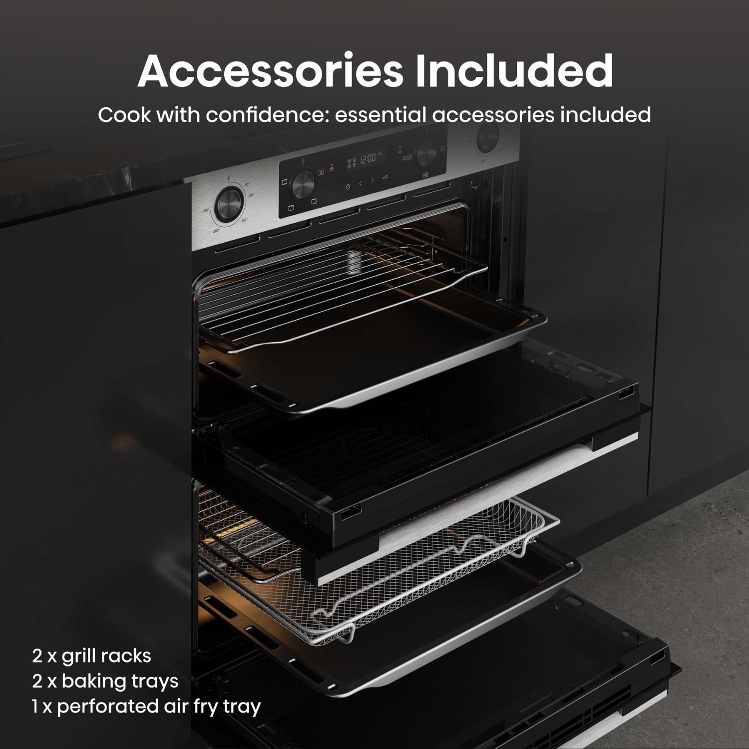 Hisense Hi6 Built-Under Electric Double Oven - Stainless Steel - Image 11