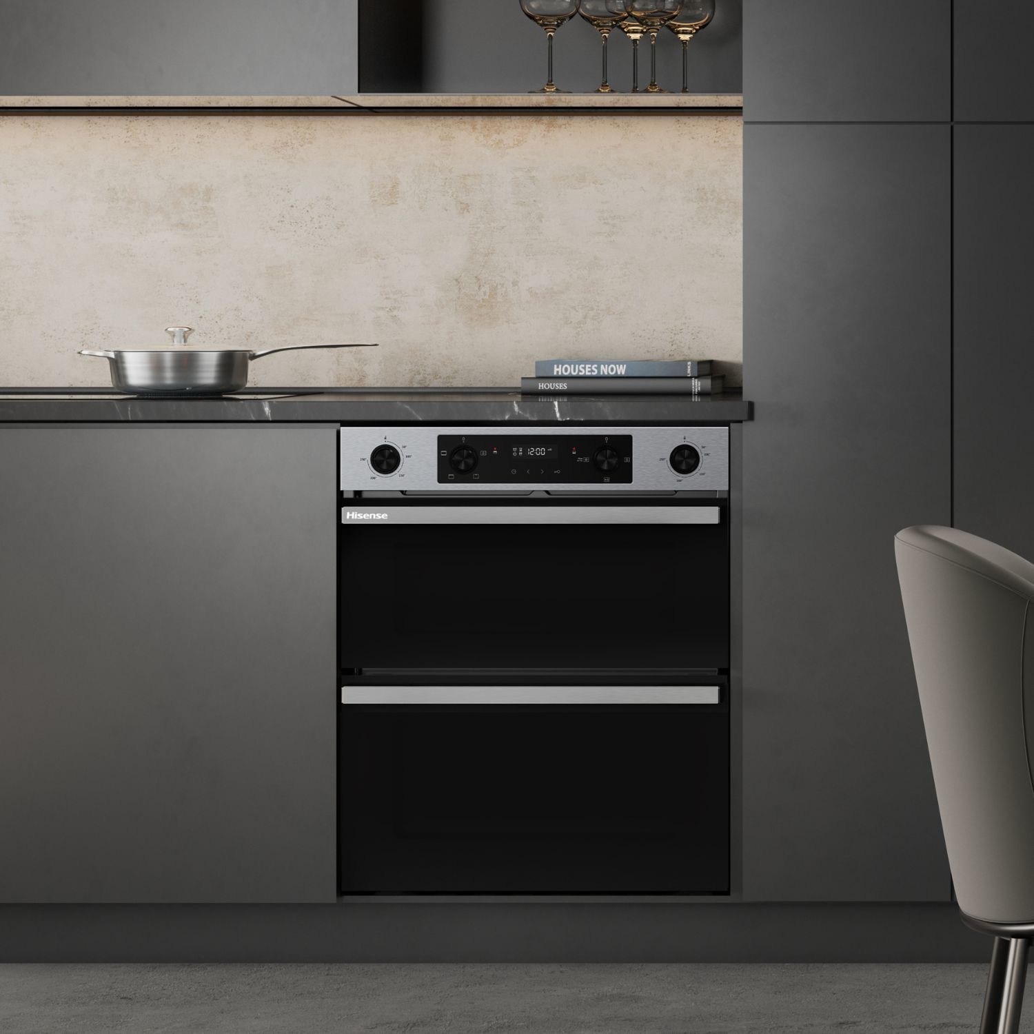 Hisense Hi6 Built-Under Electric Double Oven - Stainless Steel - Image 5