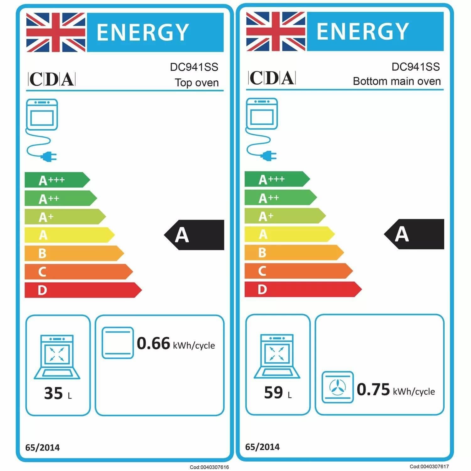 CDA Built-In Electric Double Oven - Stainless Steel - Image 3