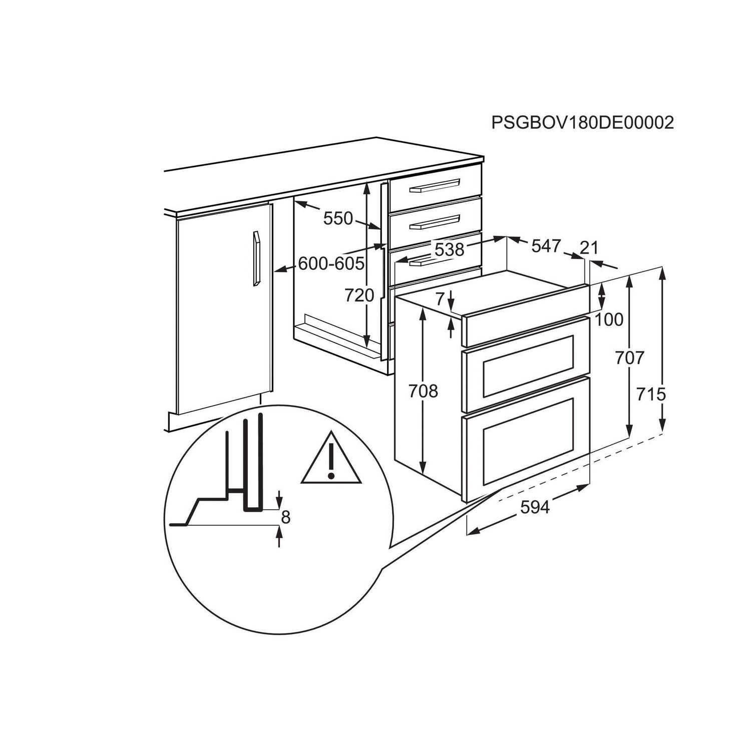 AEG 6000 Series Built-Under Electric Double Oven - Stainless Steel - Image 7