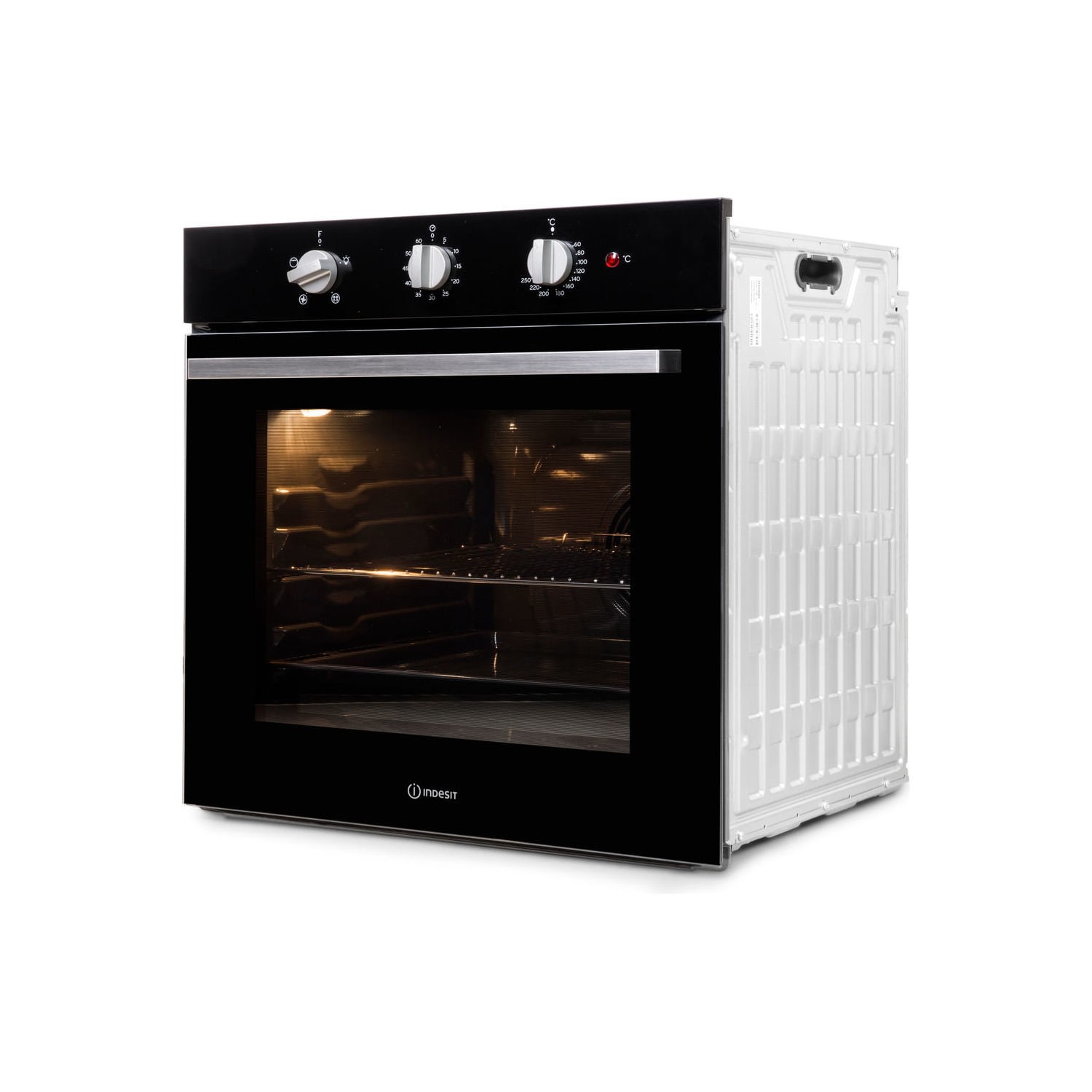 Indesit Aria Electric Fan Assisted Single Oven - Black - Image 2