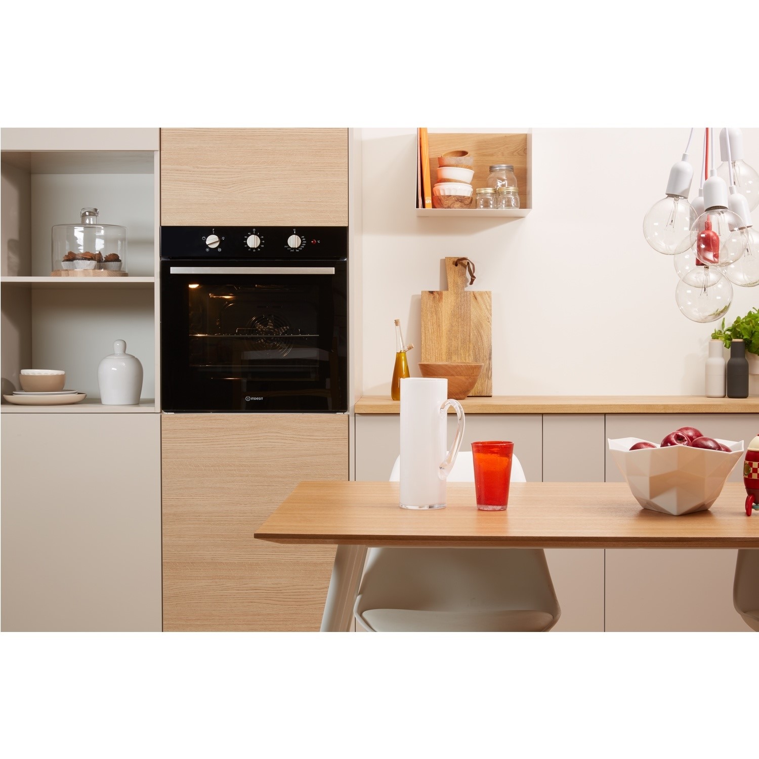 Indesit Aria Electric Fan Assisted Single Oven - Black - Image 4