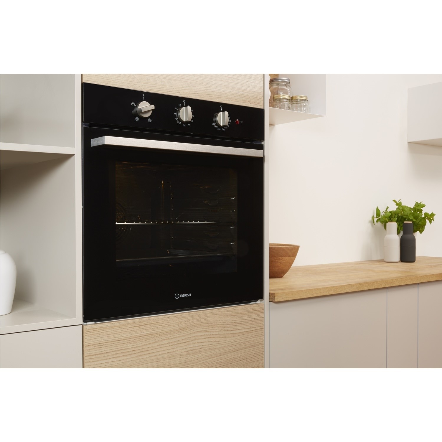 Indesit Aria Electric Fan Assisted Single Oven - Black - Image 5