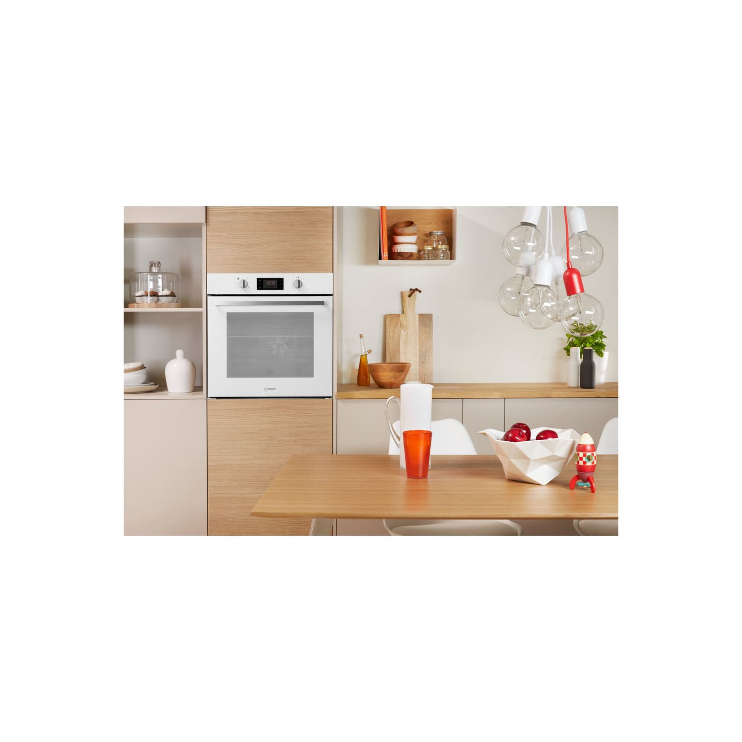 Indesit Aria Electric Fan Single Oven - White - Image 5