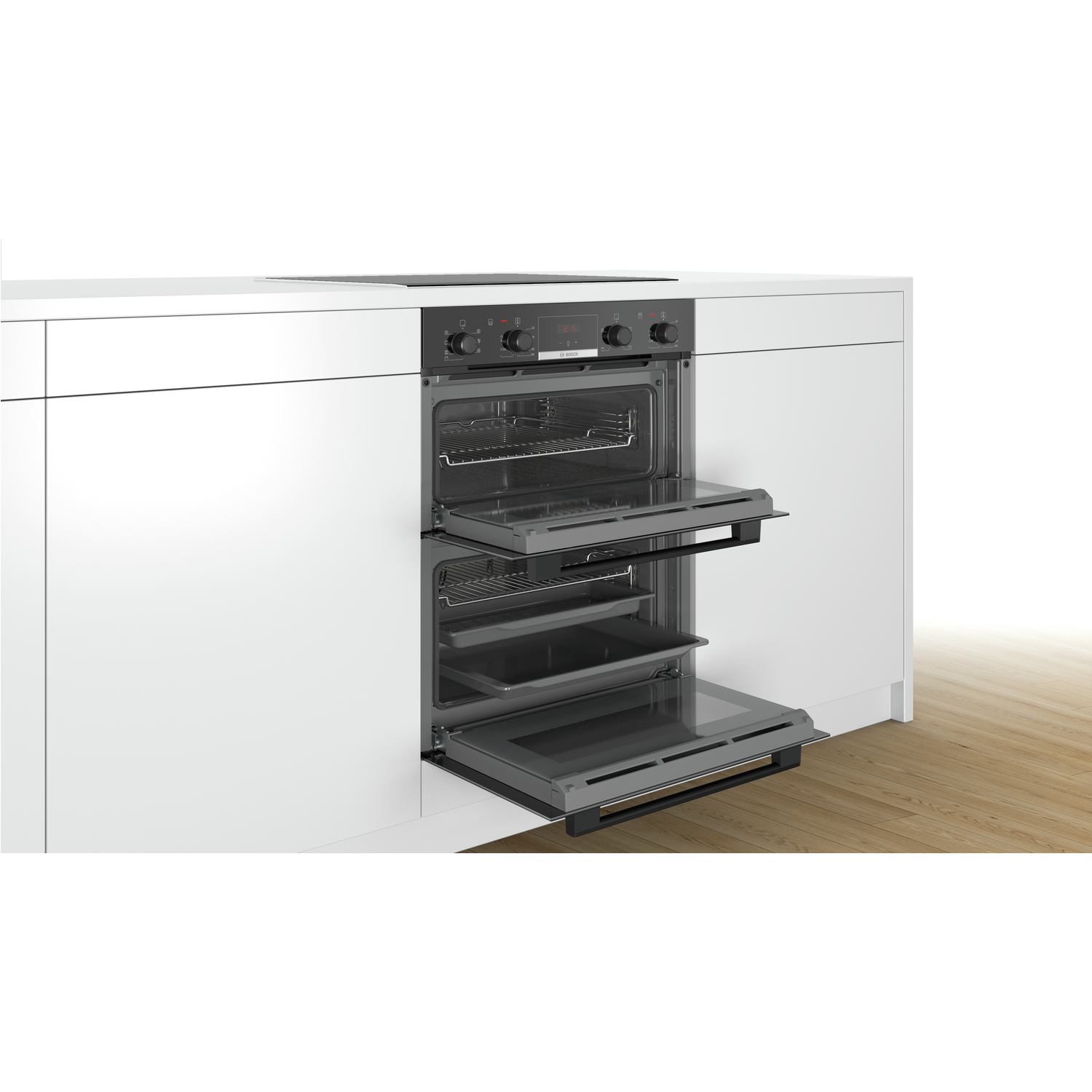 Bosch Series 4 Built-Under Electric Double Oven - Black - Image 4