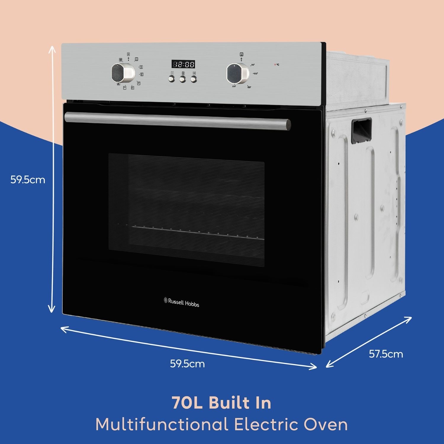 Russell Hobbs Multifunction Electric Single Oven - Stainless Steel - Image 4