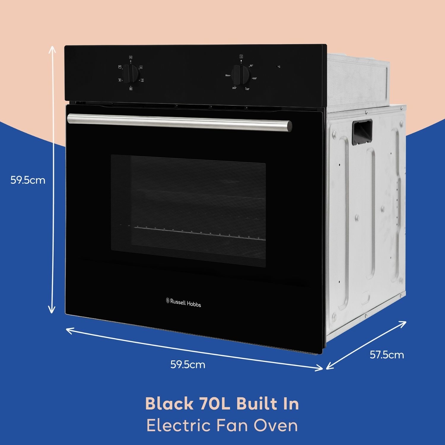 Russell Hobbs Electric Fan Single Oven - Black - Image 4