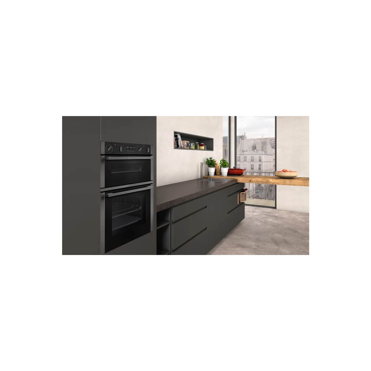 Neff N50 Built-In Electric Double Oven - Grey - Image 3