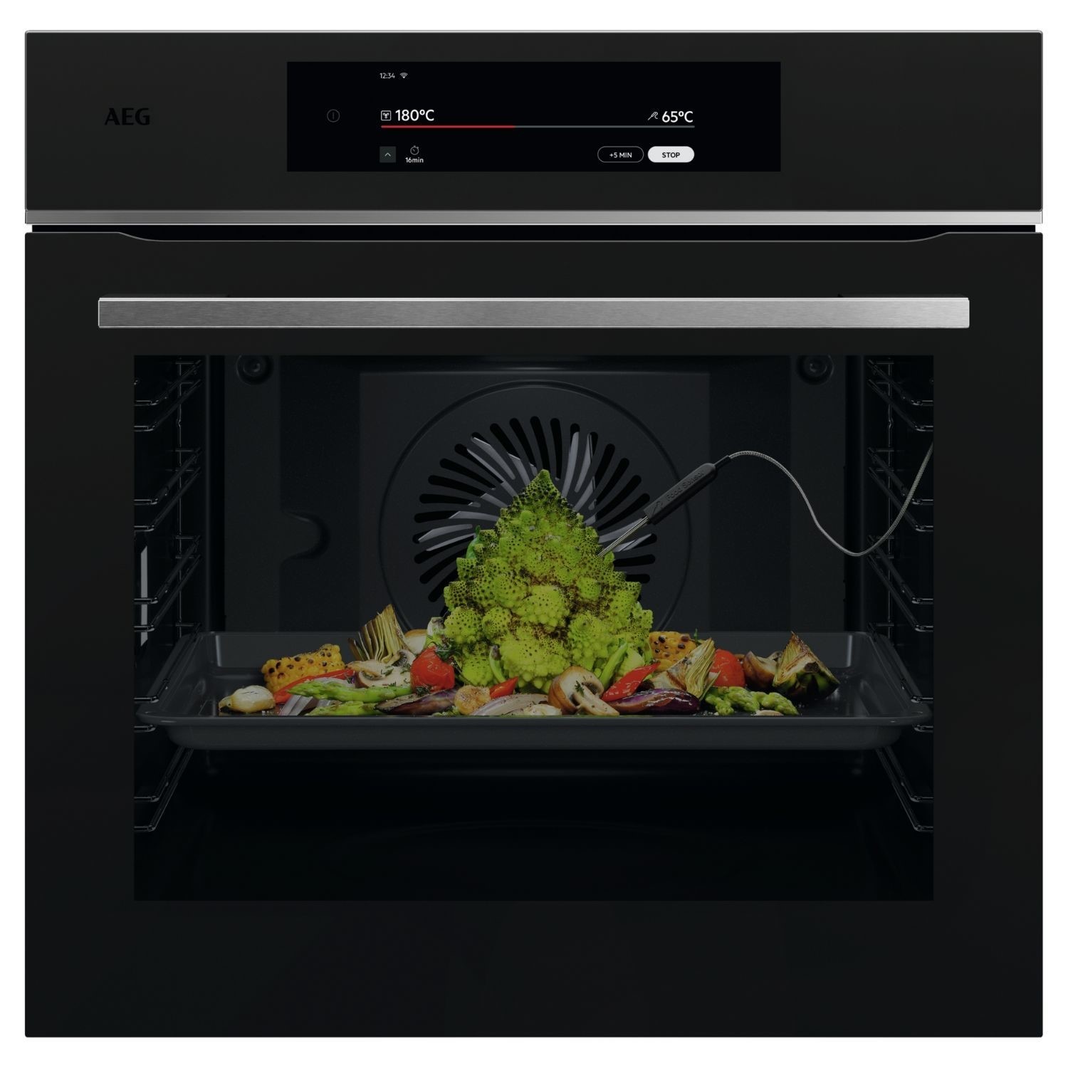 AEG 9000 Series ProAssist Electric Single Oven - Matt Black
