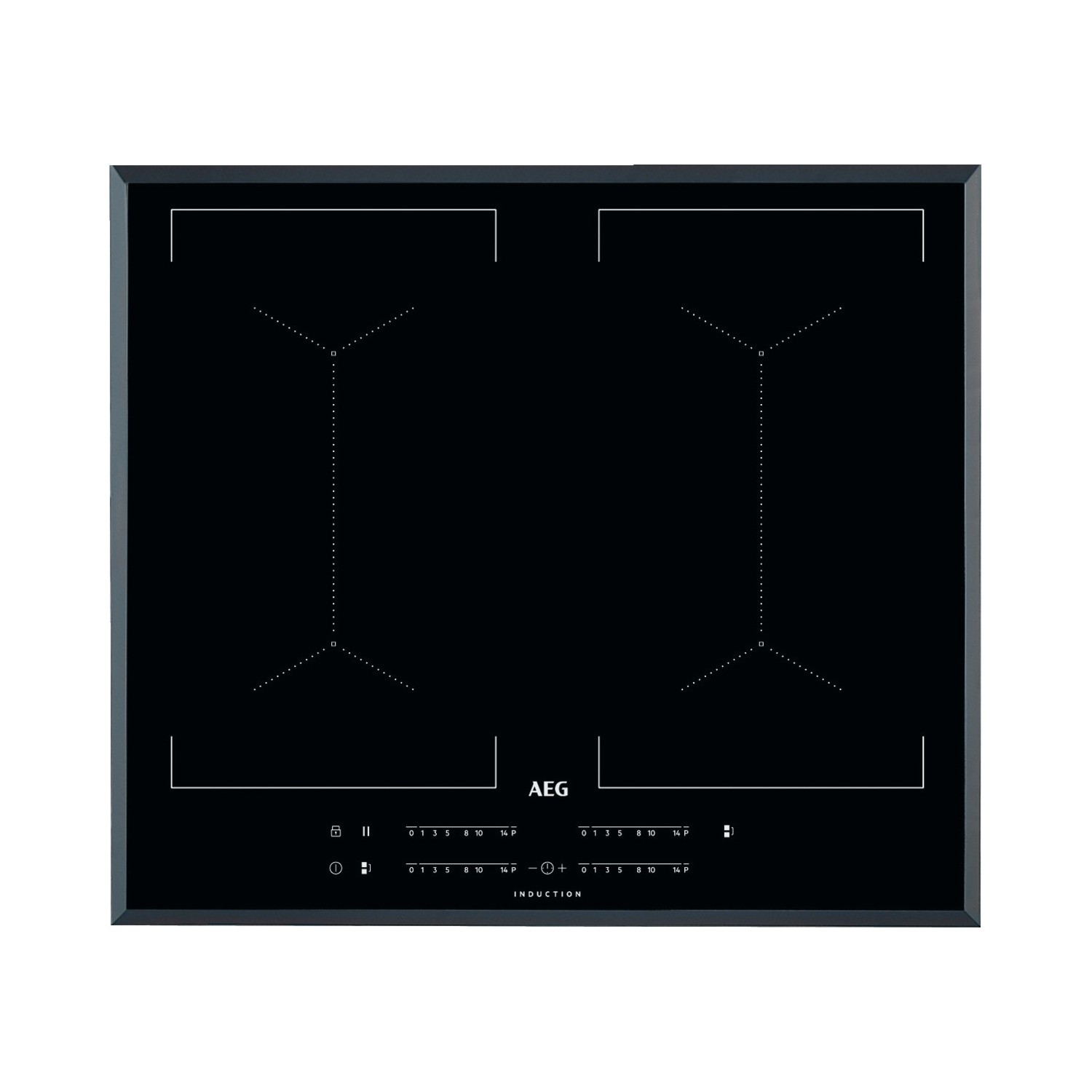 AEG 6000 Series 59cm 4 Zone Induction Hob with Dual Bridge Zones