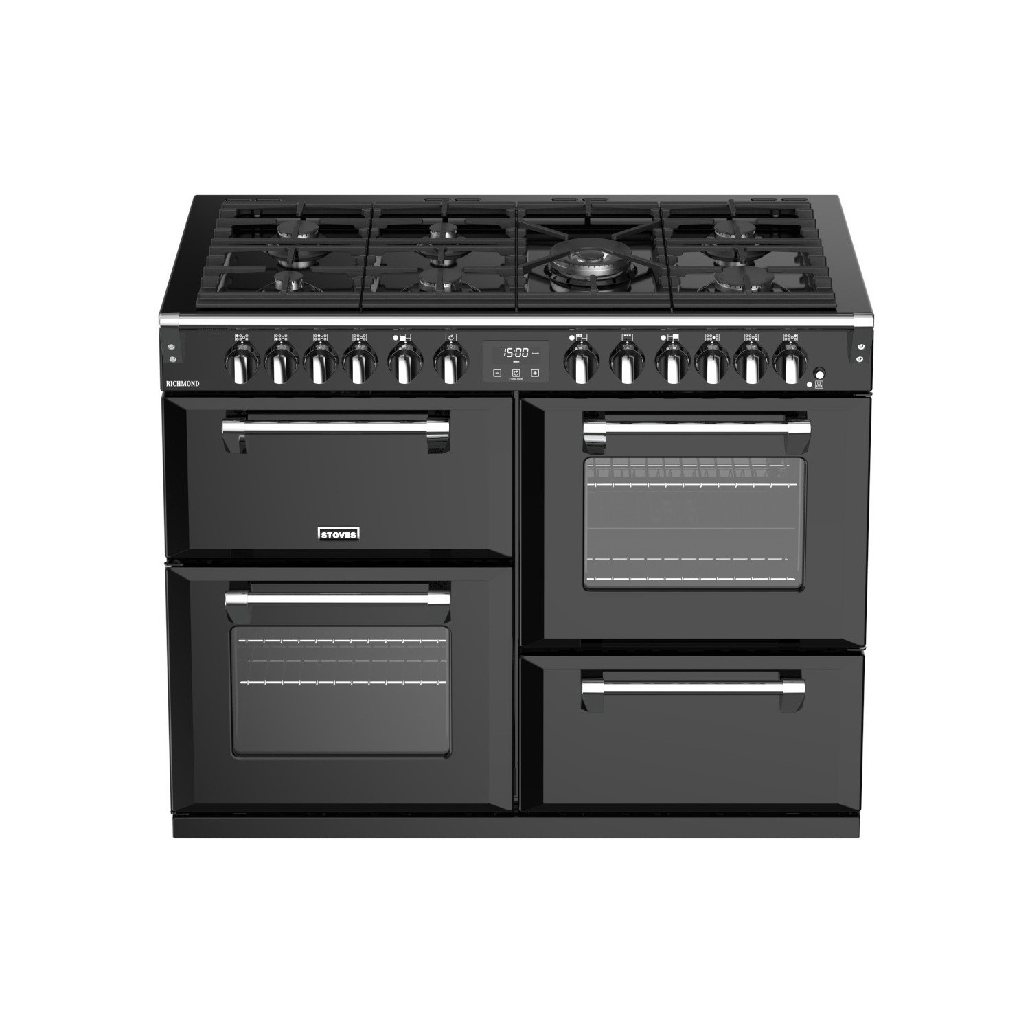 Refurbished Stoves Richmond S1100DF MK22 110cm Dual Fuel Range Cooker Black