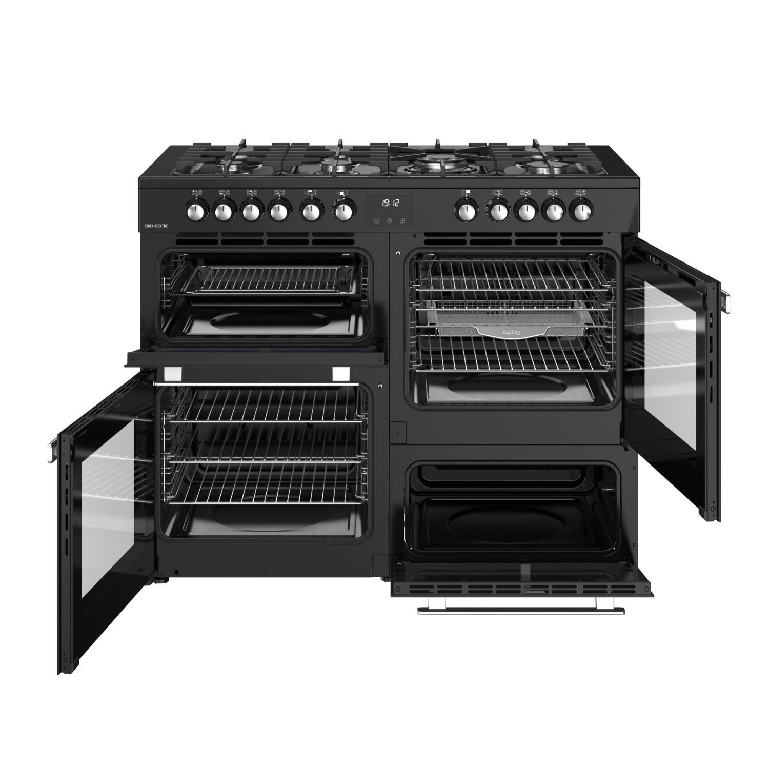 Belling Cookcentre 110cm Dual Fuel Range Cooker - Black - Image 7