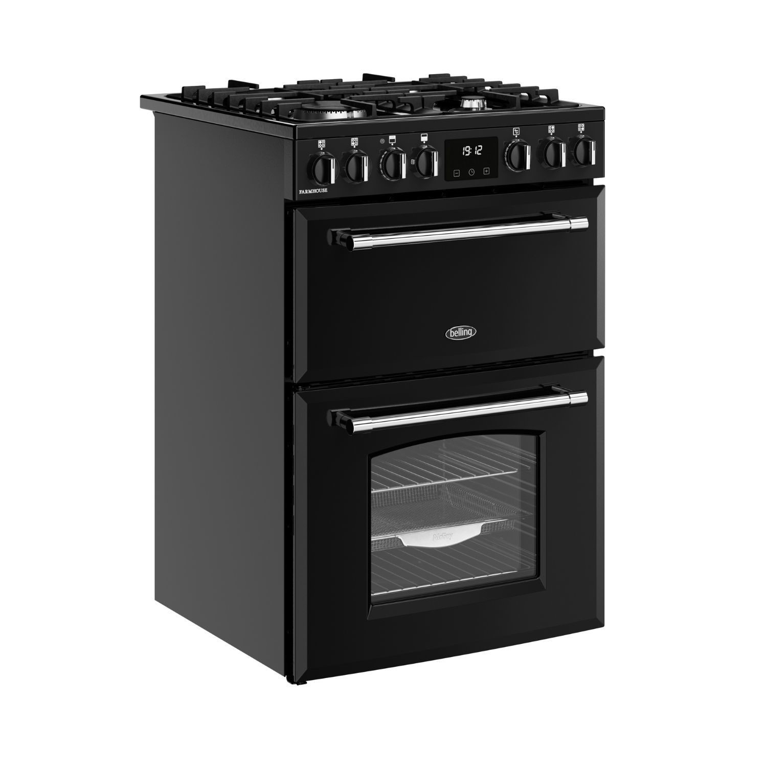 Belling Farmhouse 60cm Dual Fuel Cooker - Black - Image 2