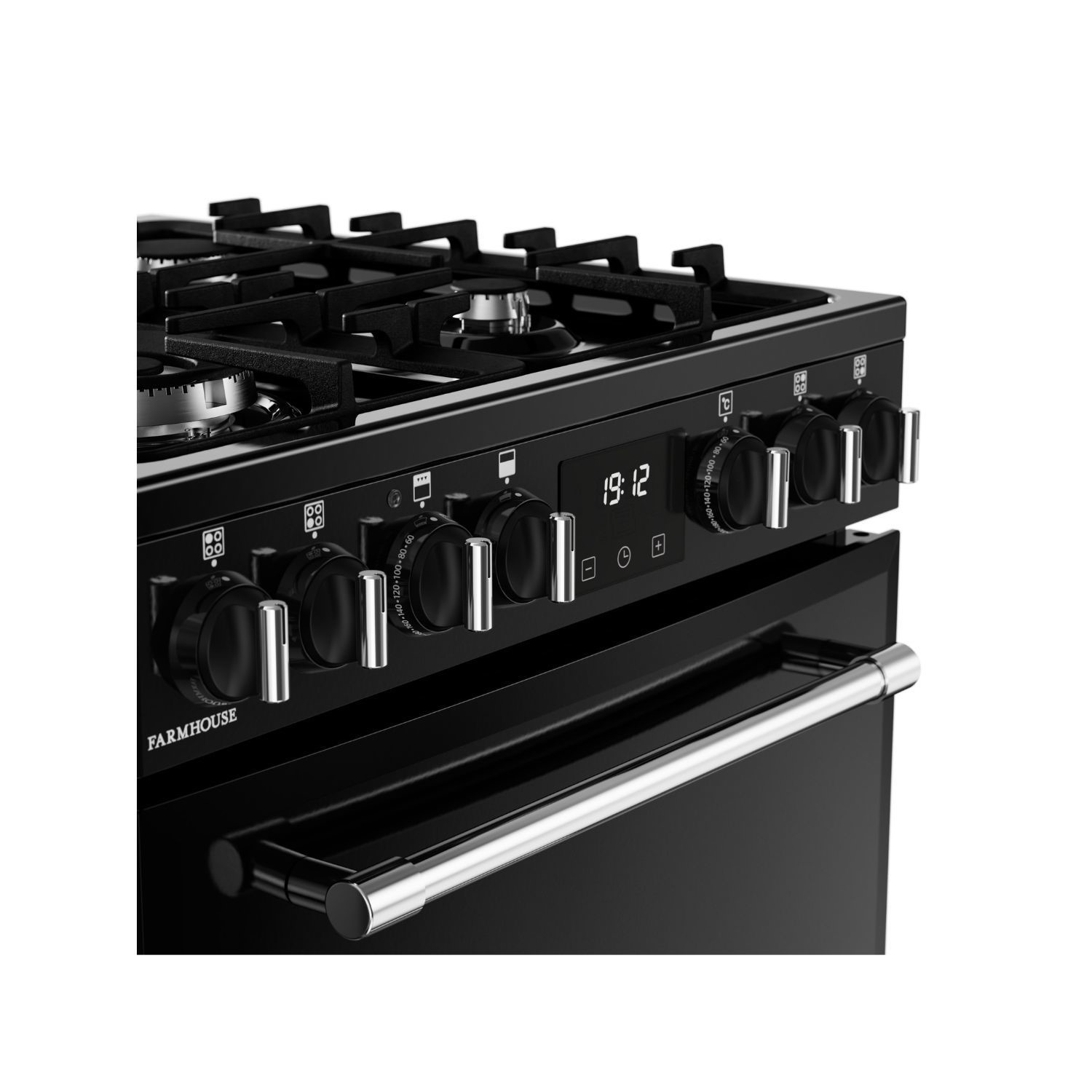 Belling Farmhouse 60cm Dual Fuel Cooker - Black - Image 5