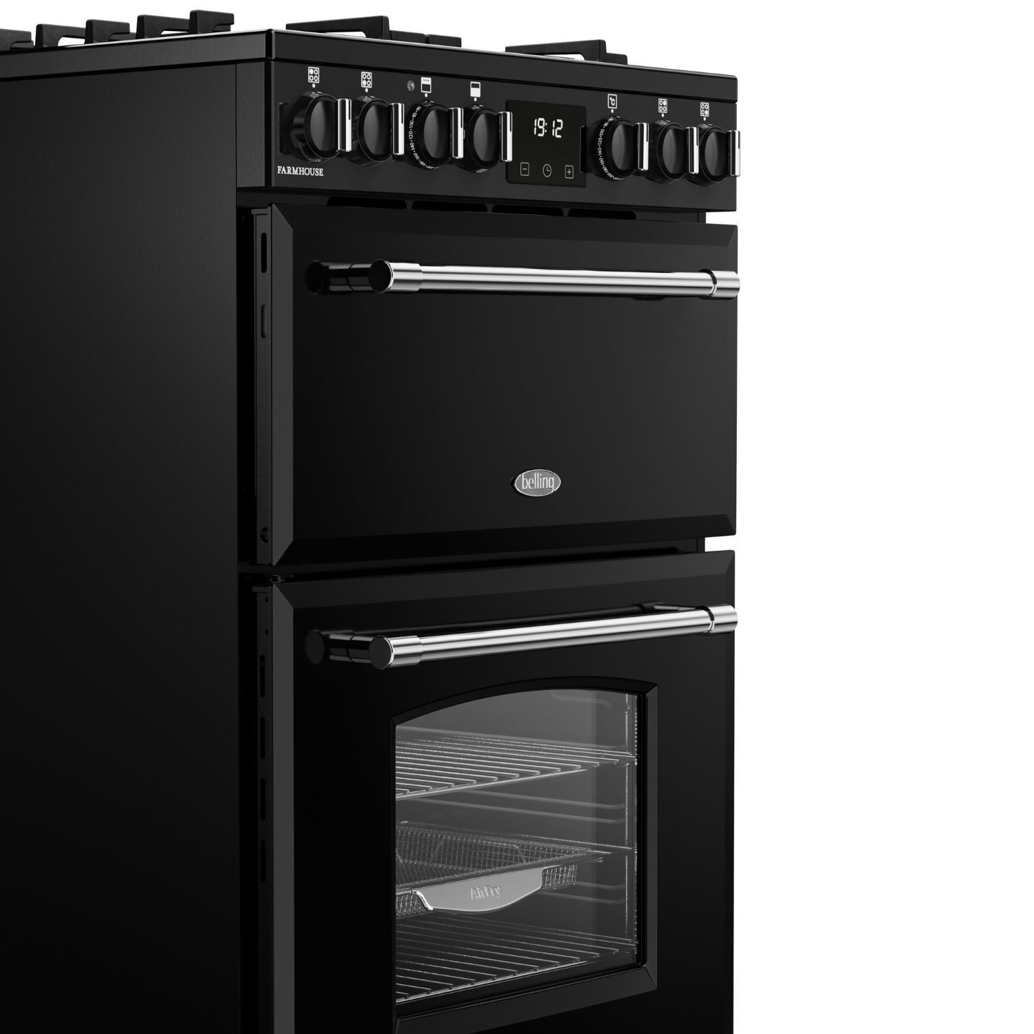 Belling Farmhouse 60cm Dual Fuel Cooker - Black - Image 6