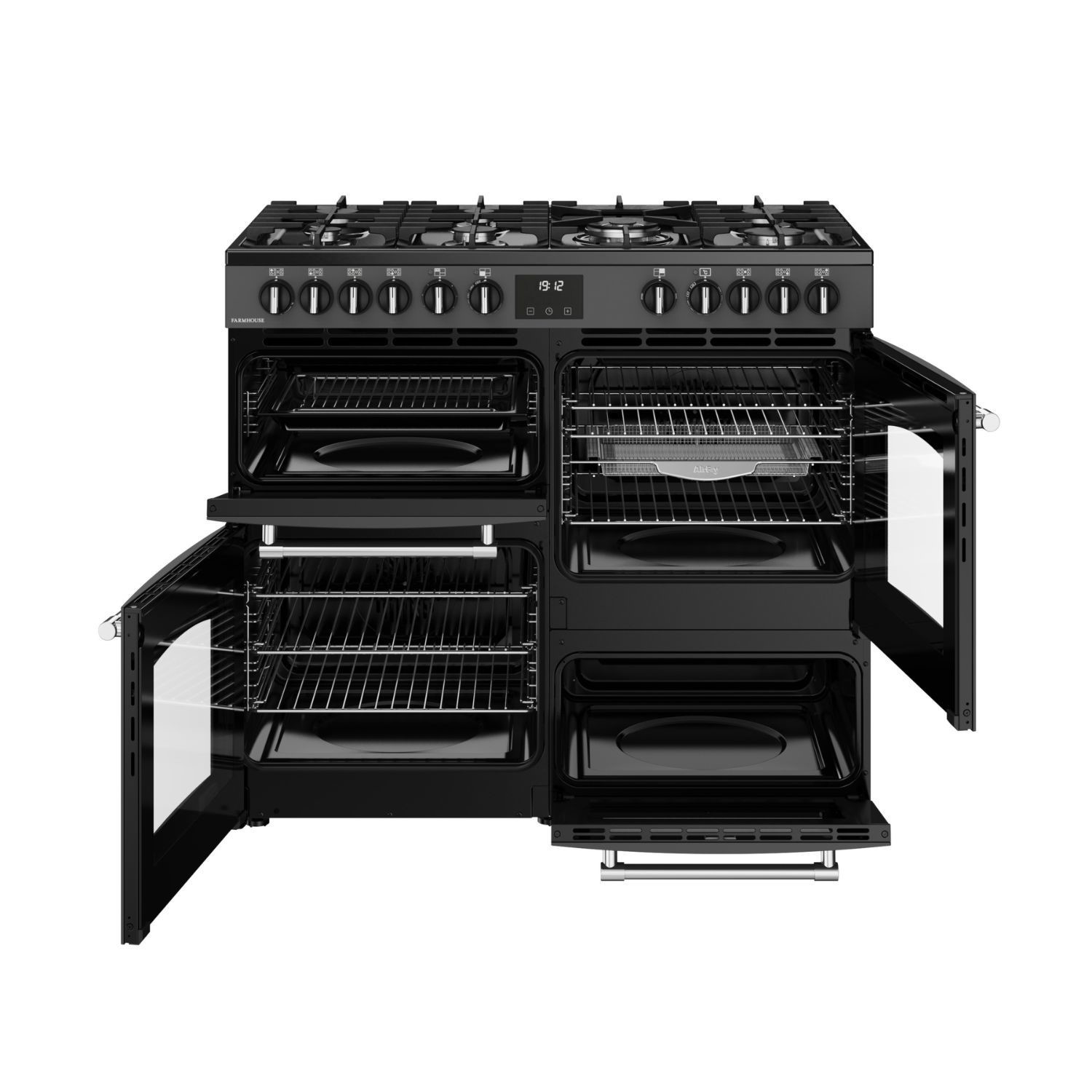 Belling Farmhouse 100cm Dual Fuel Range Cooker - Grey - Image 6