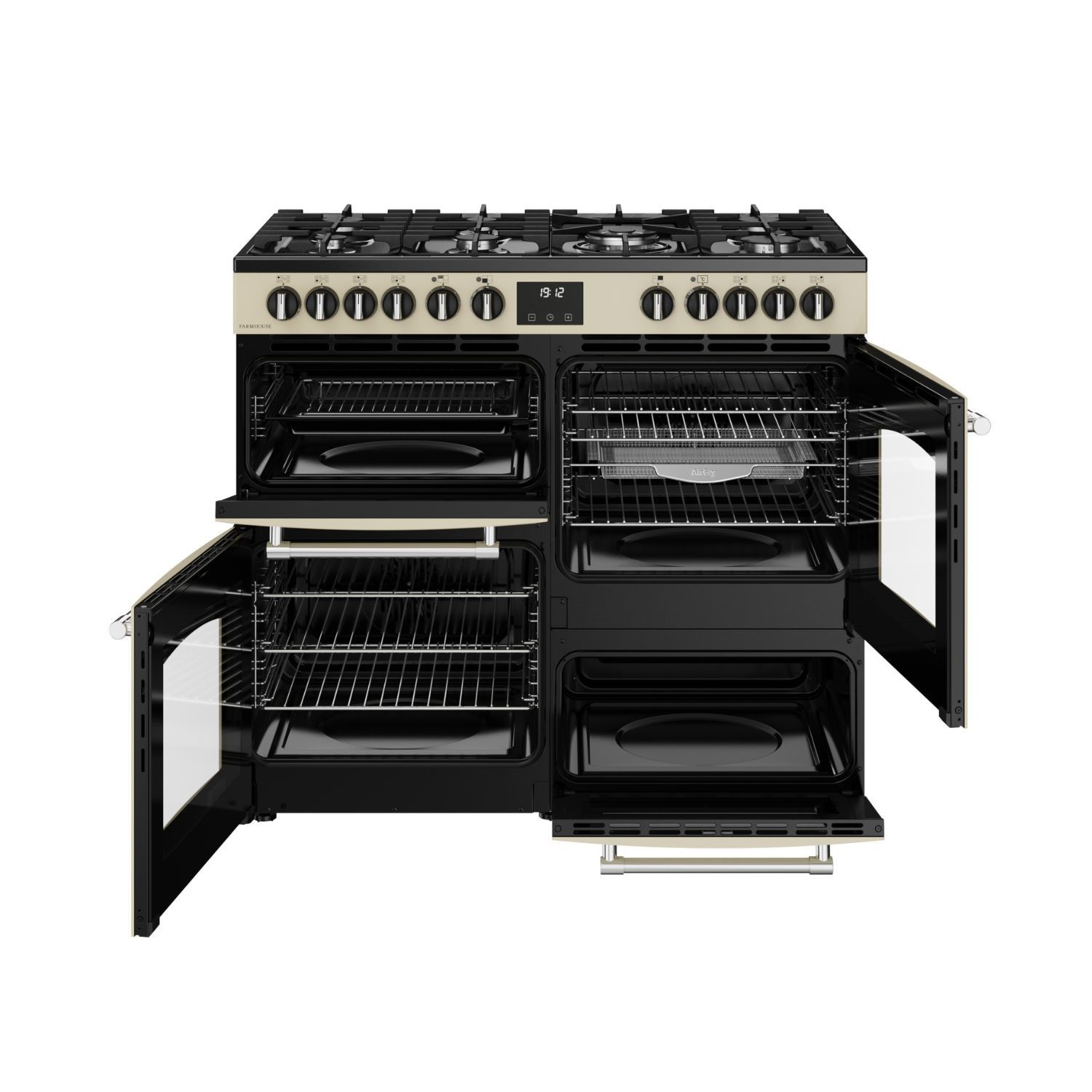 Belling Farmhouse 100cm Dual Fuel Range Cooker - Cream - Image 6