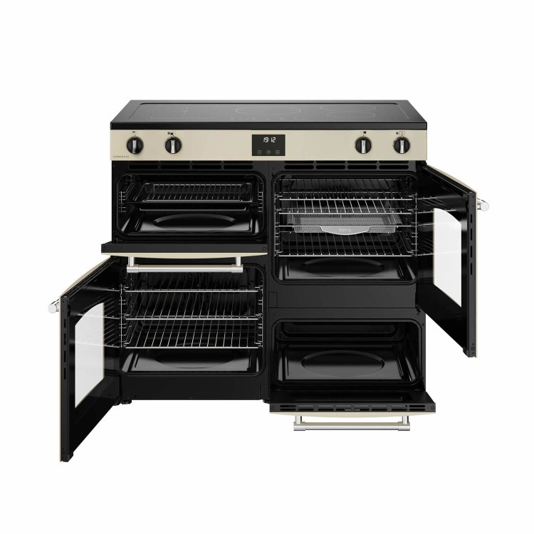 Belling Farmhouse 100cm Electric Induction Range Cooker - Cream - Image 4