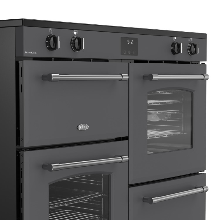 Belling Farmhouse 110cm Electric Induction Range Cooker - Grey - Image 5