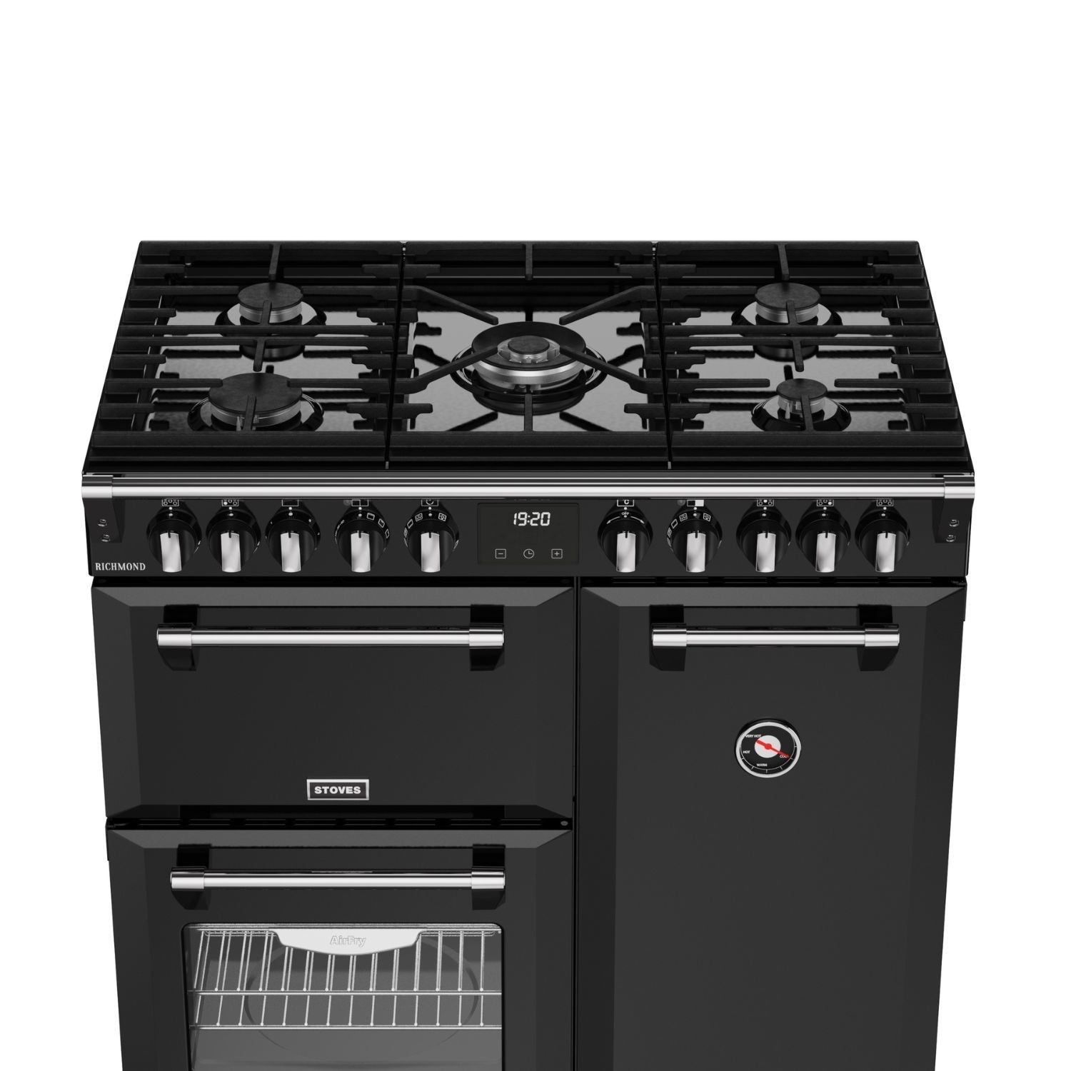 Stoves Richmond 90cm Dual Fuel Range Cooker - Black - Image 7