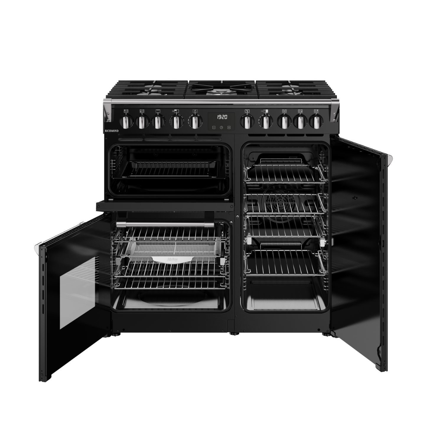 Stoves Richmond 90cm Dual Fuel Range Cooker - Black - Image 6