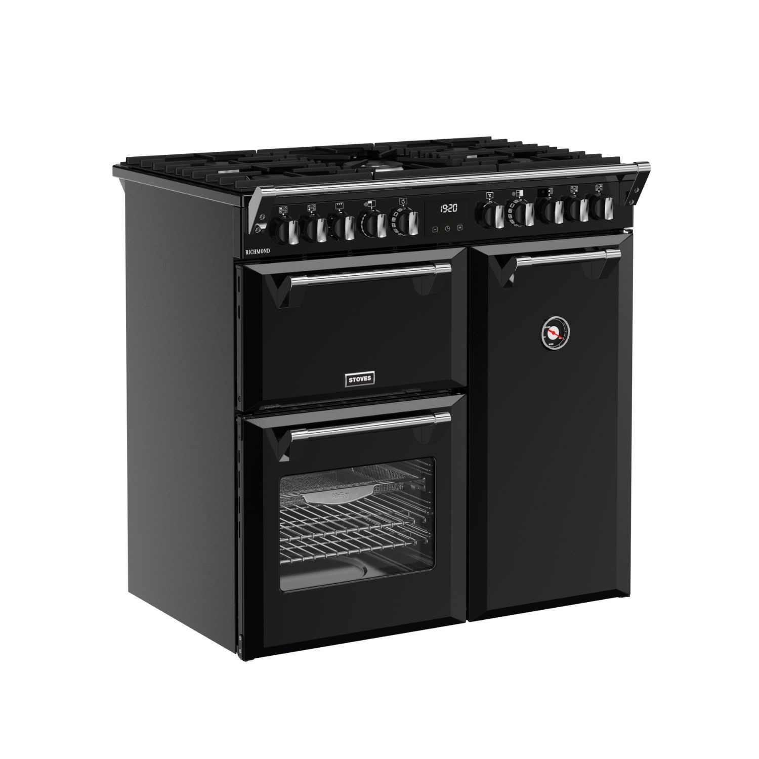 Stoves Richmond 90cm Dual Fuel Range Cooker - Black - Image 5