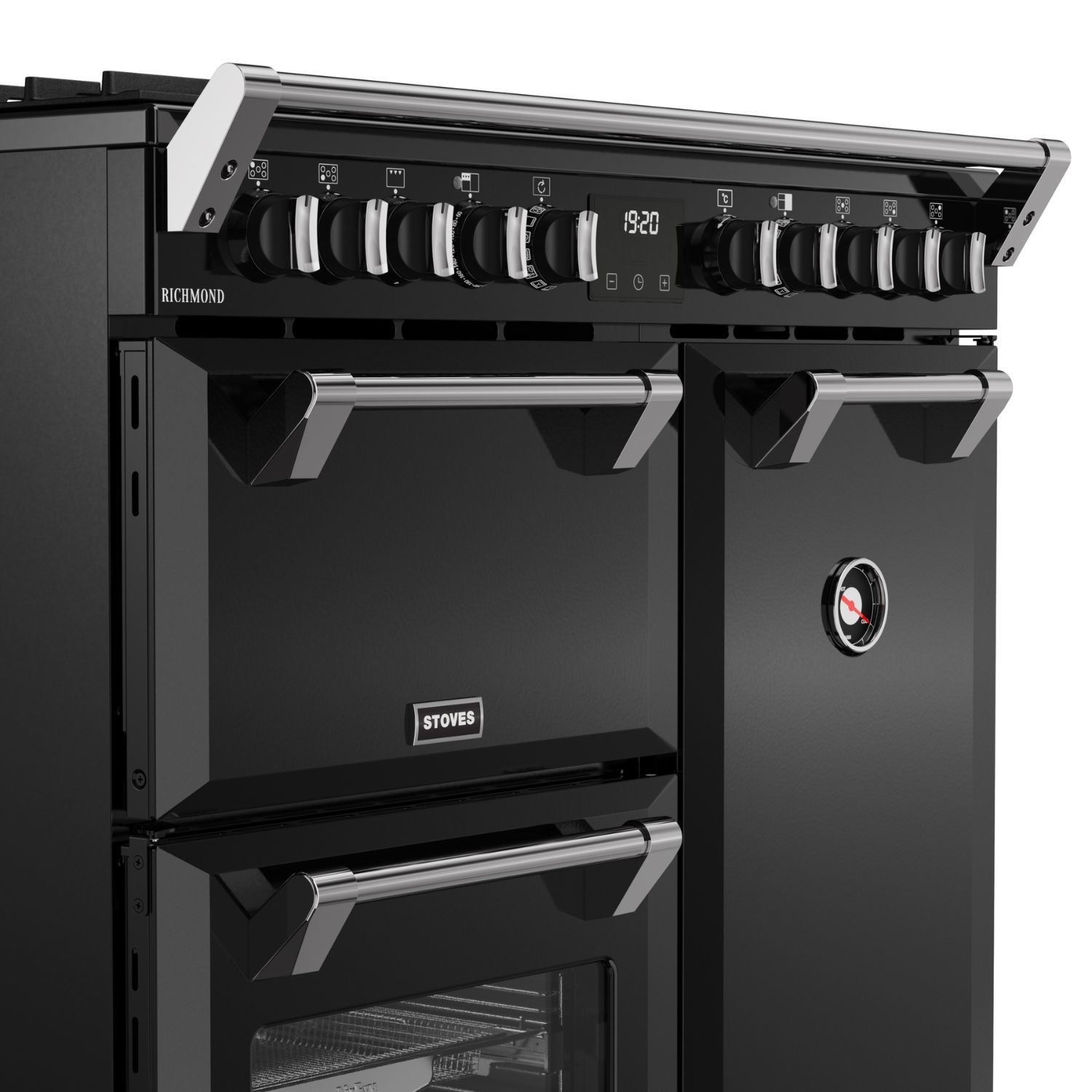 Stoves Richmond 90cm Dual Fuel Range Cooker - Black - Image 4