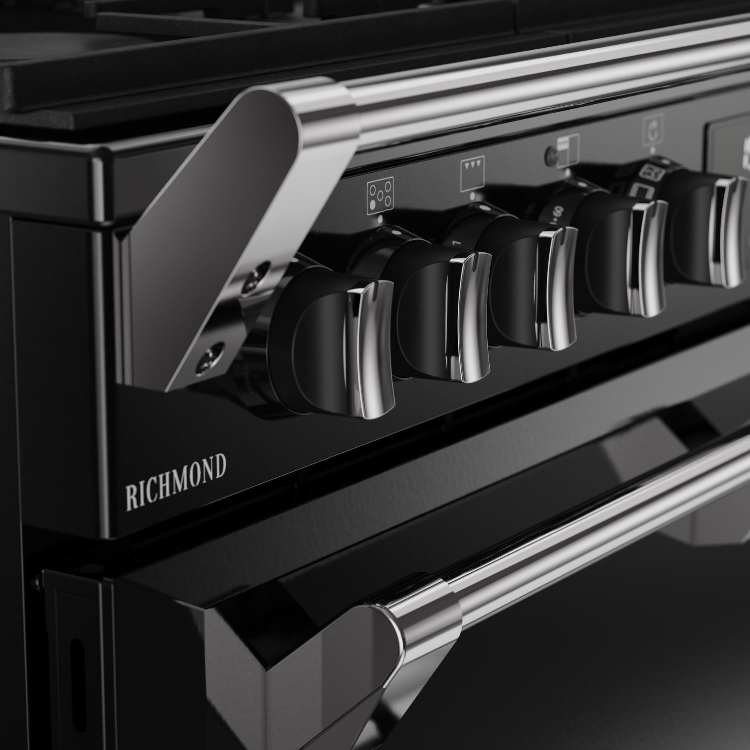 Stoves Richmond 90cm Dual Fuel Range Cooker - Black - Image 3