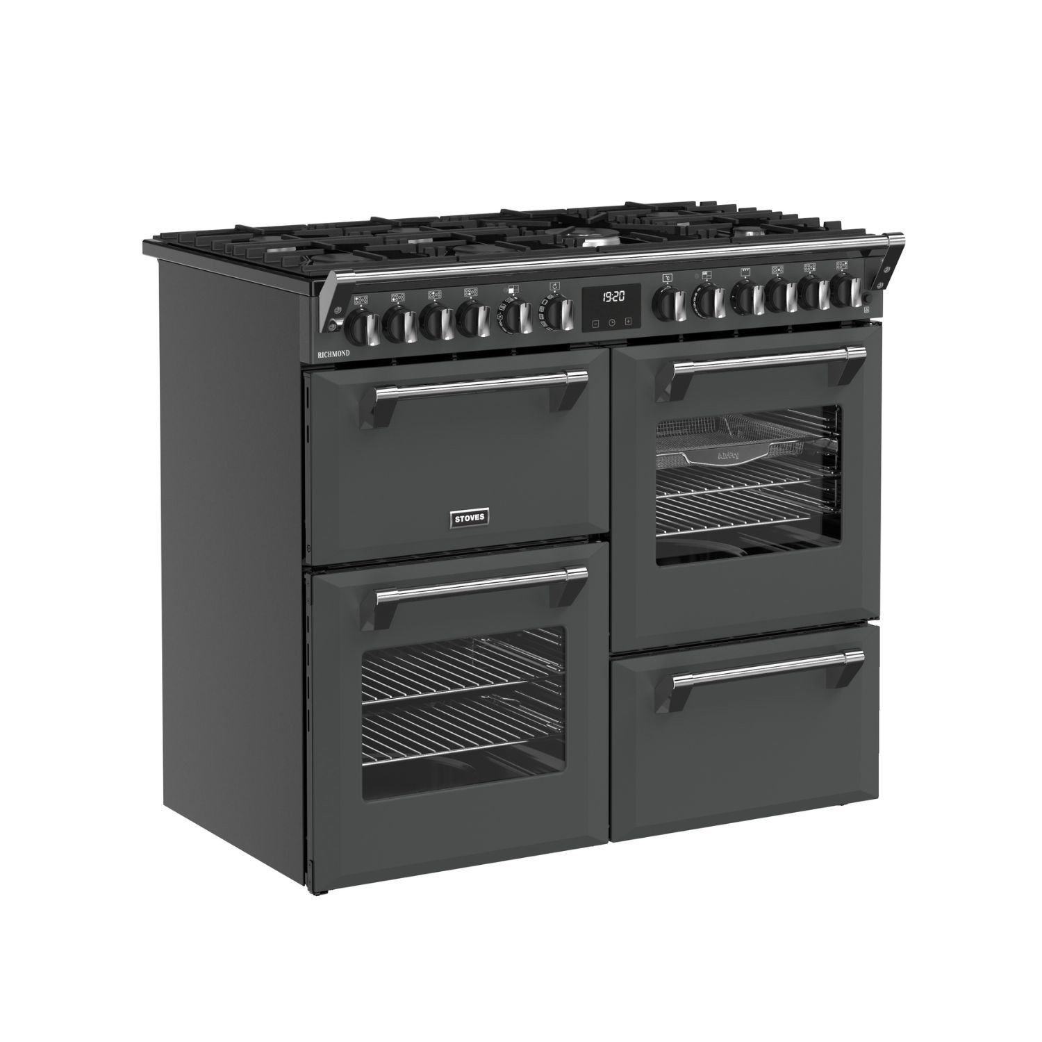 Stoves Richmond 100cm Dual Fuel Range Cooker - Anthracite - Image 4