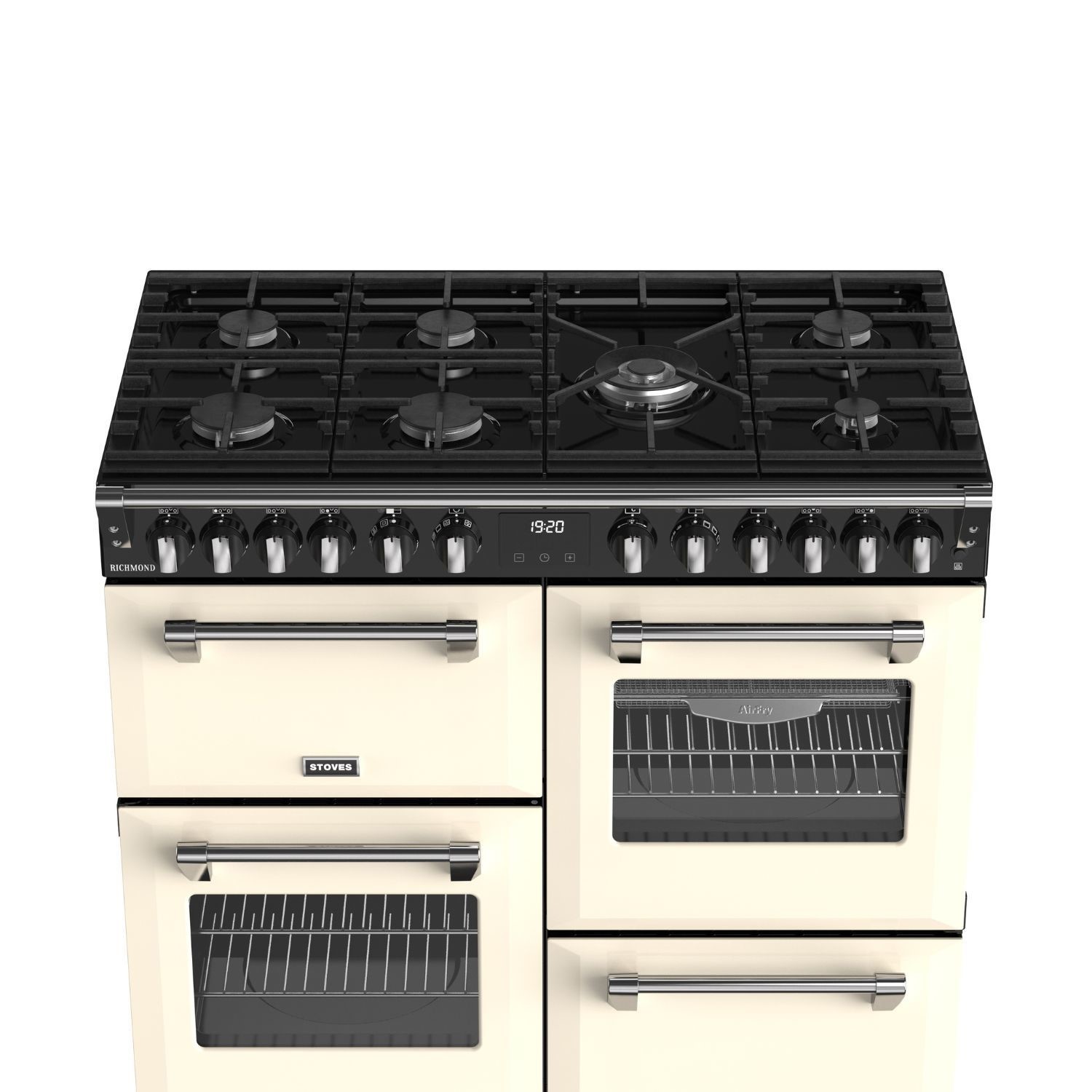 Stoves Richmond DX 100cm Dual Fuel Range Cooker - Cream - Image 2