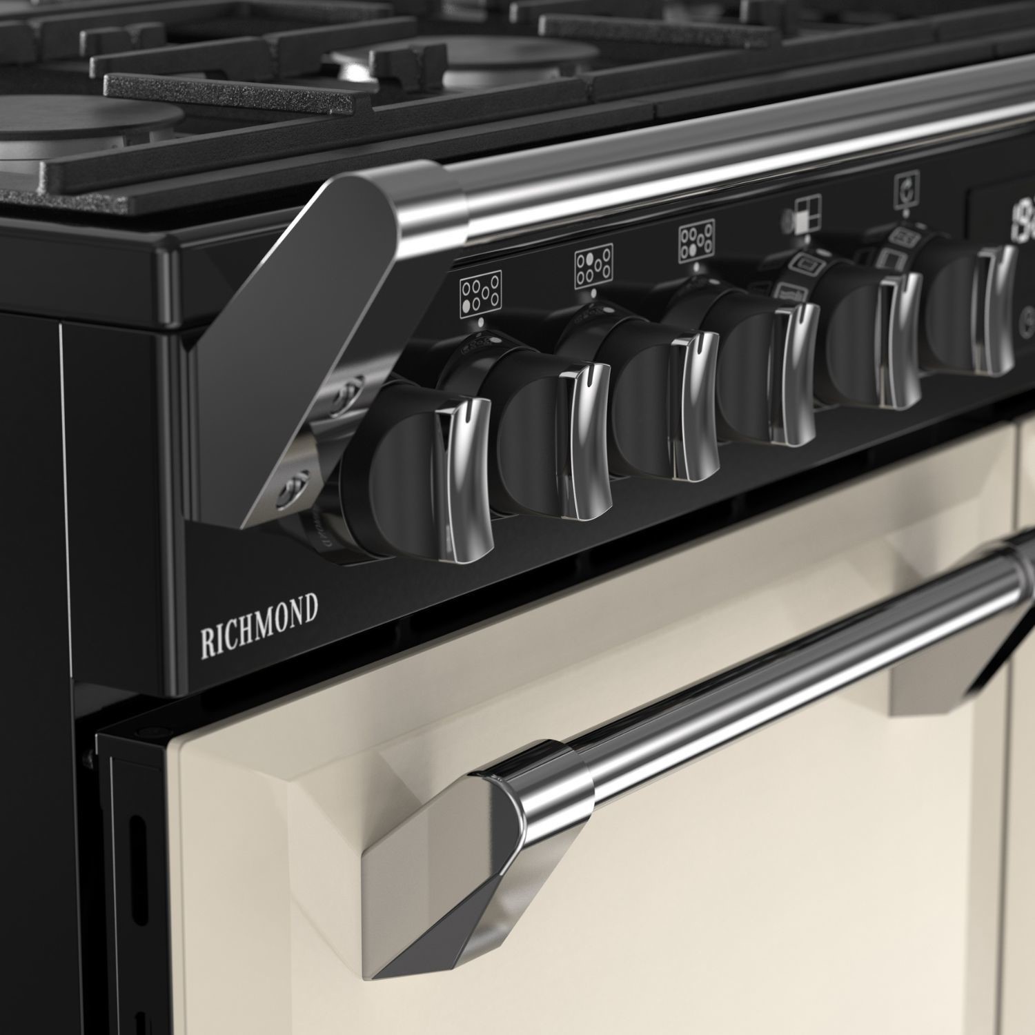 Stoves Richmond DX 100cm Dual Fuel Range Cooker - Cream - Image 5