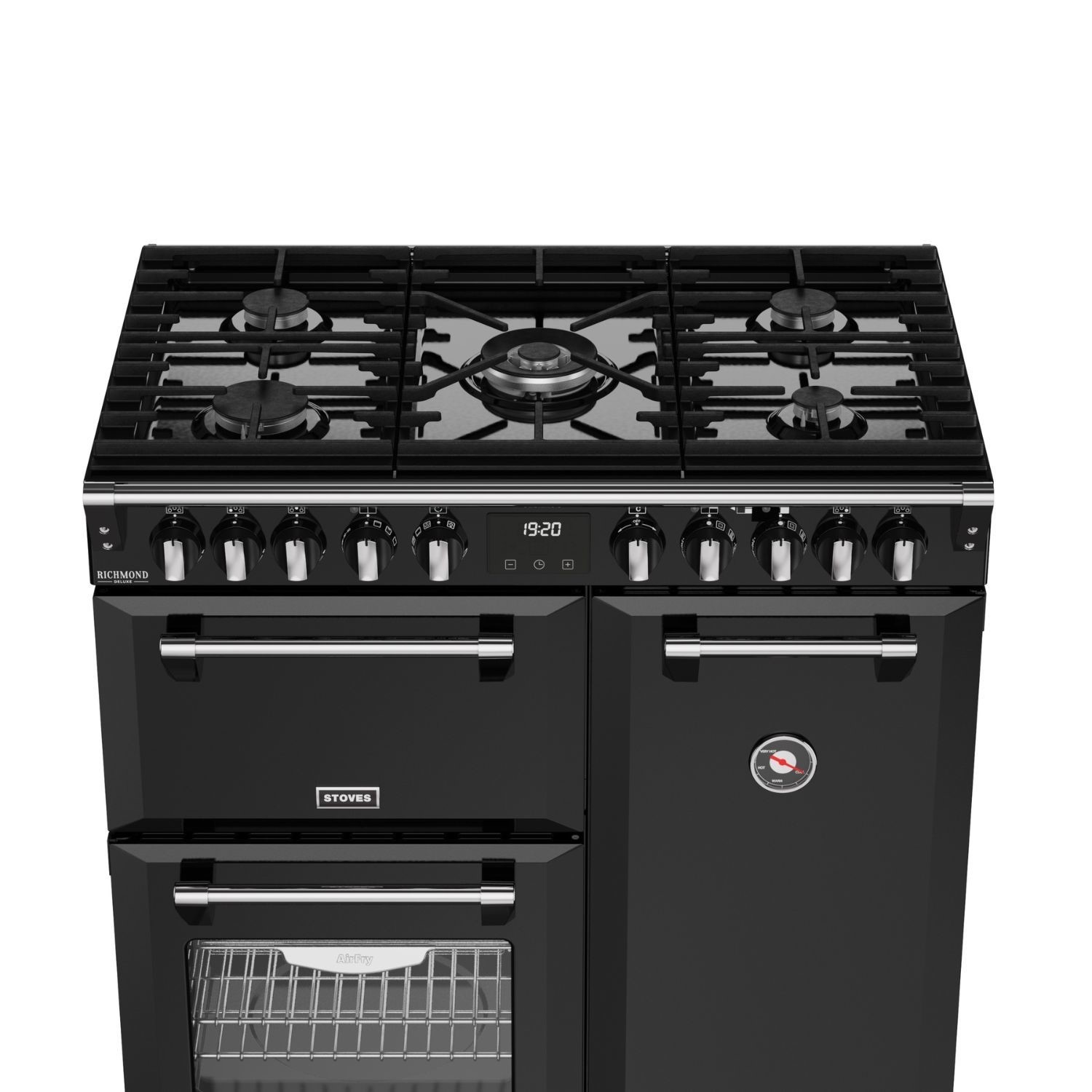 Stoves Richmond DX 90cm Dual Fuel Range Cooker - Black - Image 6