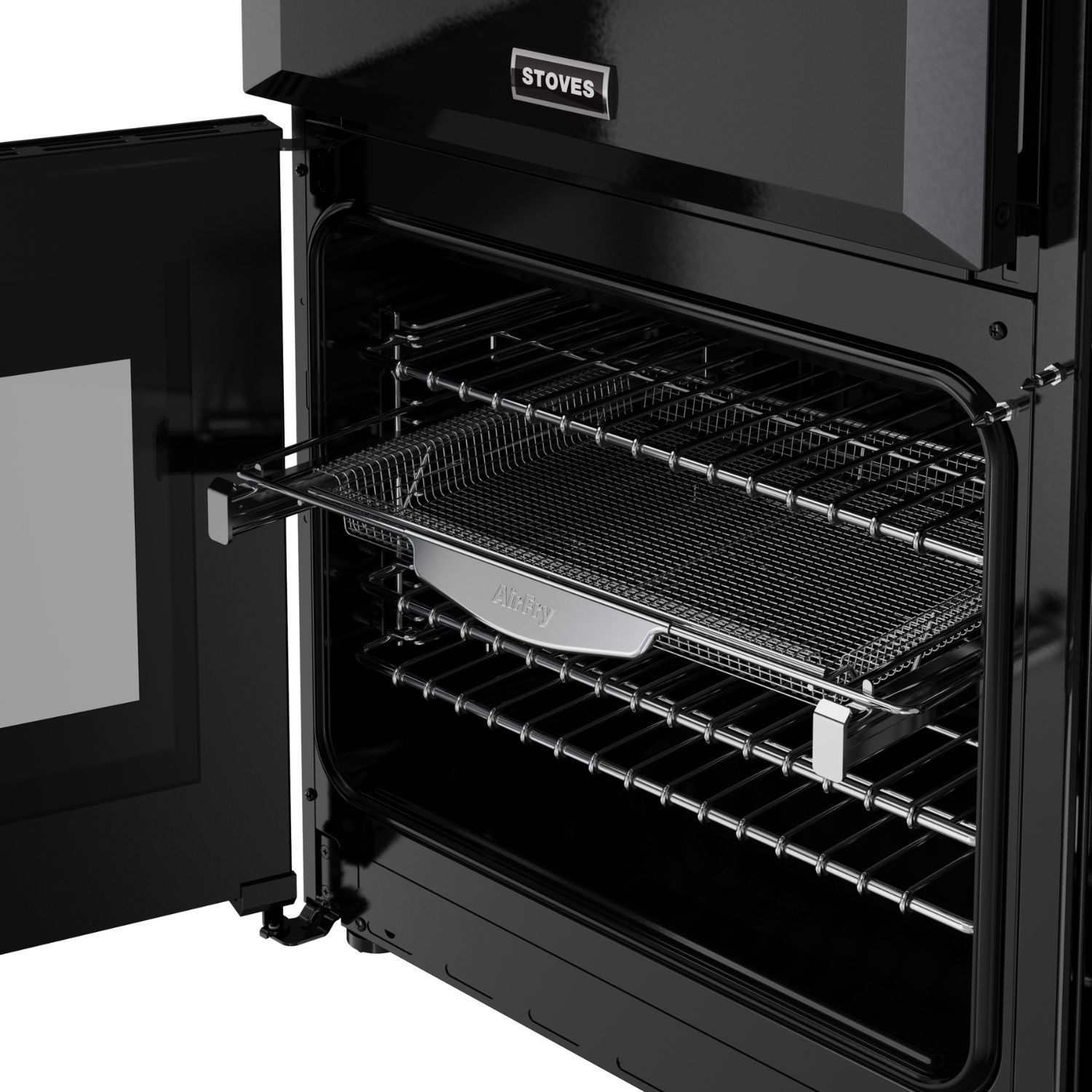 Stoves Richmond DX 90cm Dual Fuel Range Cooker - Black - Image 3