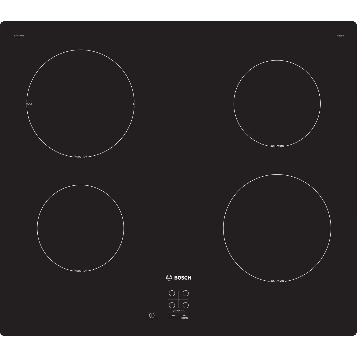 Bosch Series 2 60cm 4 Zone Induction Hob With Boost Zone
