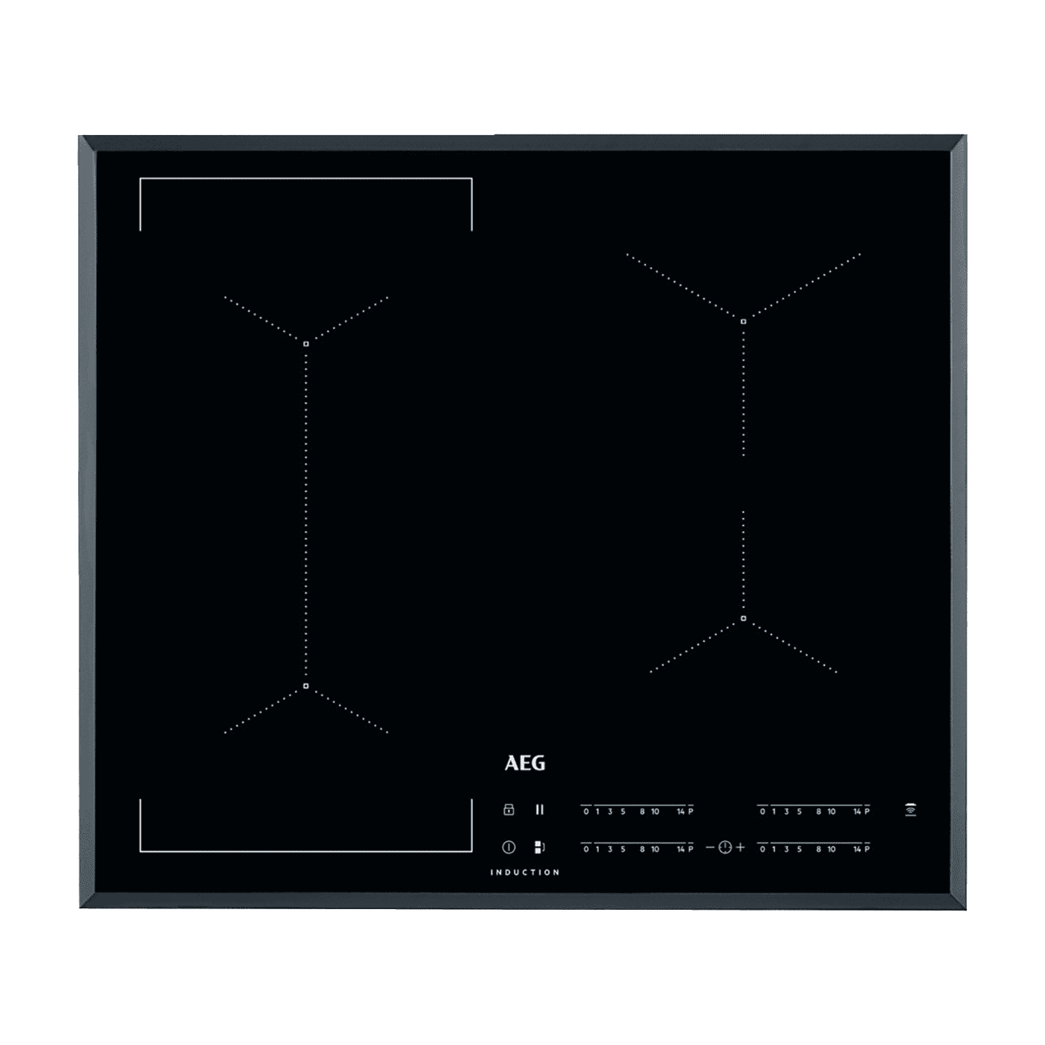 AEG 6000 Series 59cm 4 Zone Induction Hob with Bridge Zone