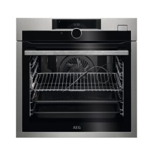 AEG 7000 Series SteamCrisp Pyrolytic Self-Cleaning Digital Electric Single Oven with Food Probe & Command Wheel - Stainless Steel