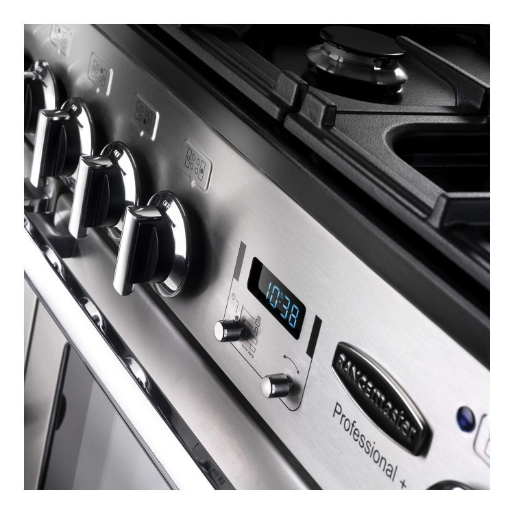 Rangemaster Professional Plus 100cm Electric Induction Range Cooker - Stainless Steel - Image 7