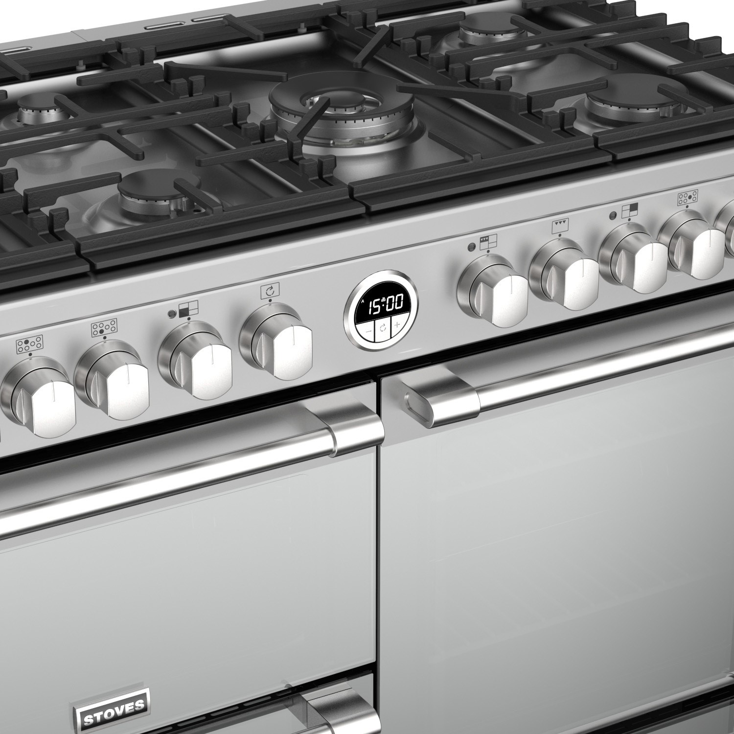 Refurbished Stoves Sterling S1100DF 110cm Dual Fuel Range Cooker Stainless Steel - Image 3