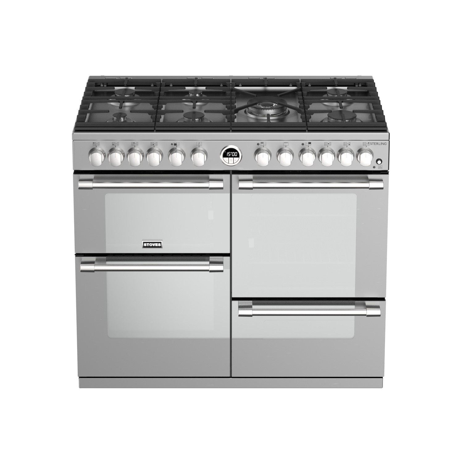 Refurbished Stoves Sterling S1100DF 110cm Dual Fuel Range Cooker Stainless Steel - Image 6