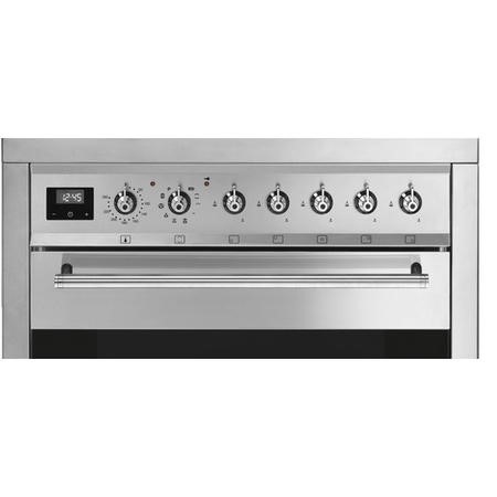 Refurbished Smeg Symphony C7GPX9 70cm Dual Fuel Range Cooker Stainless Steel - Image 5