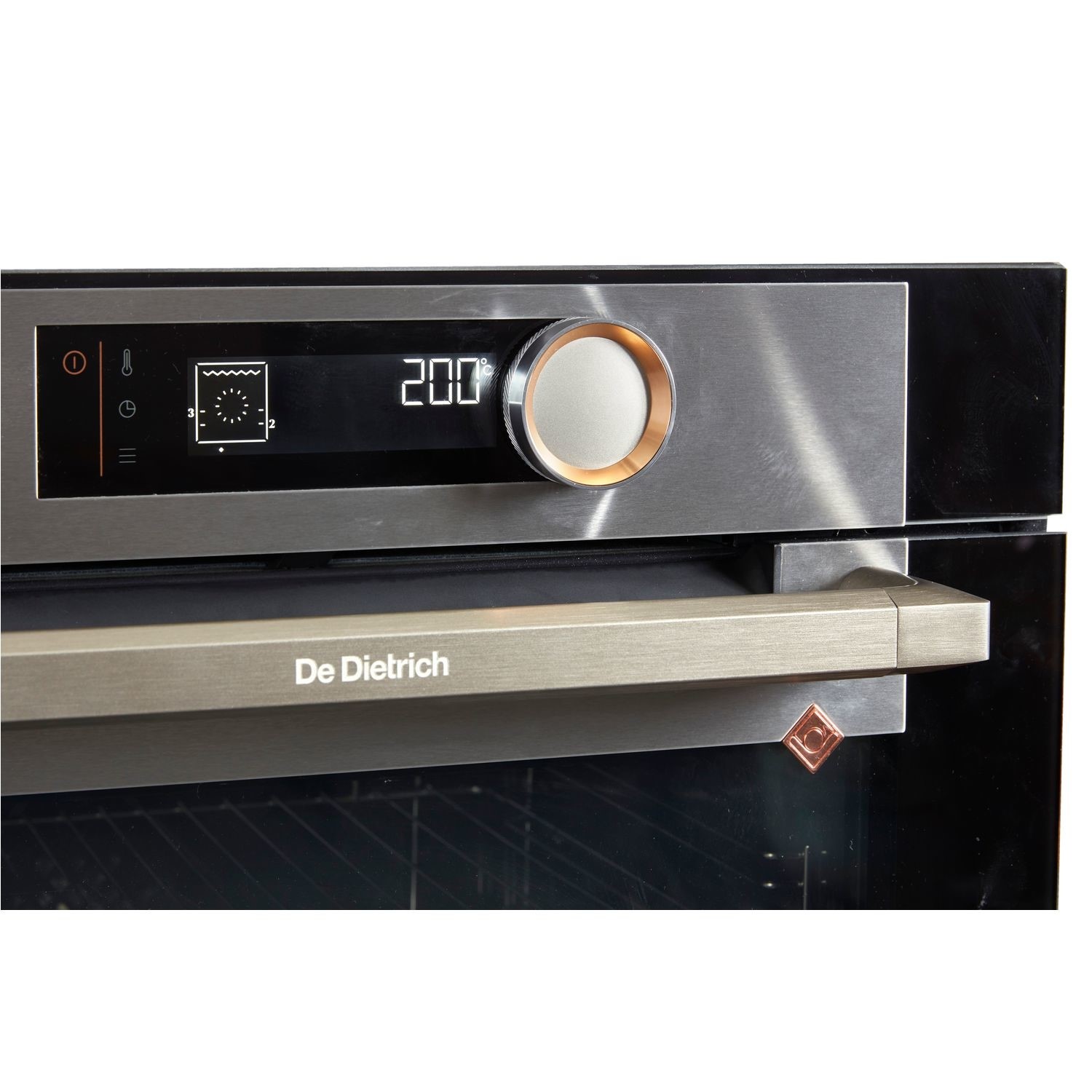 Refurbished De Dietrich DOP7340X 60cm Single Built In Electric Oven with Pyrolytic Cleaning Platinum - Image 4