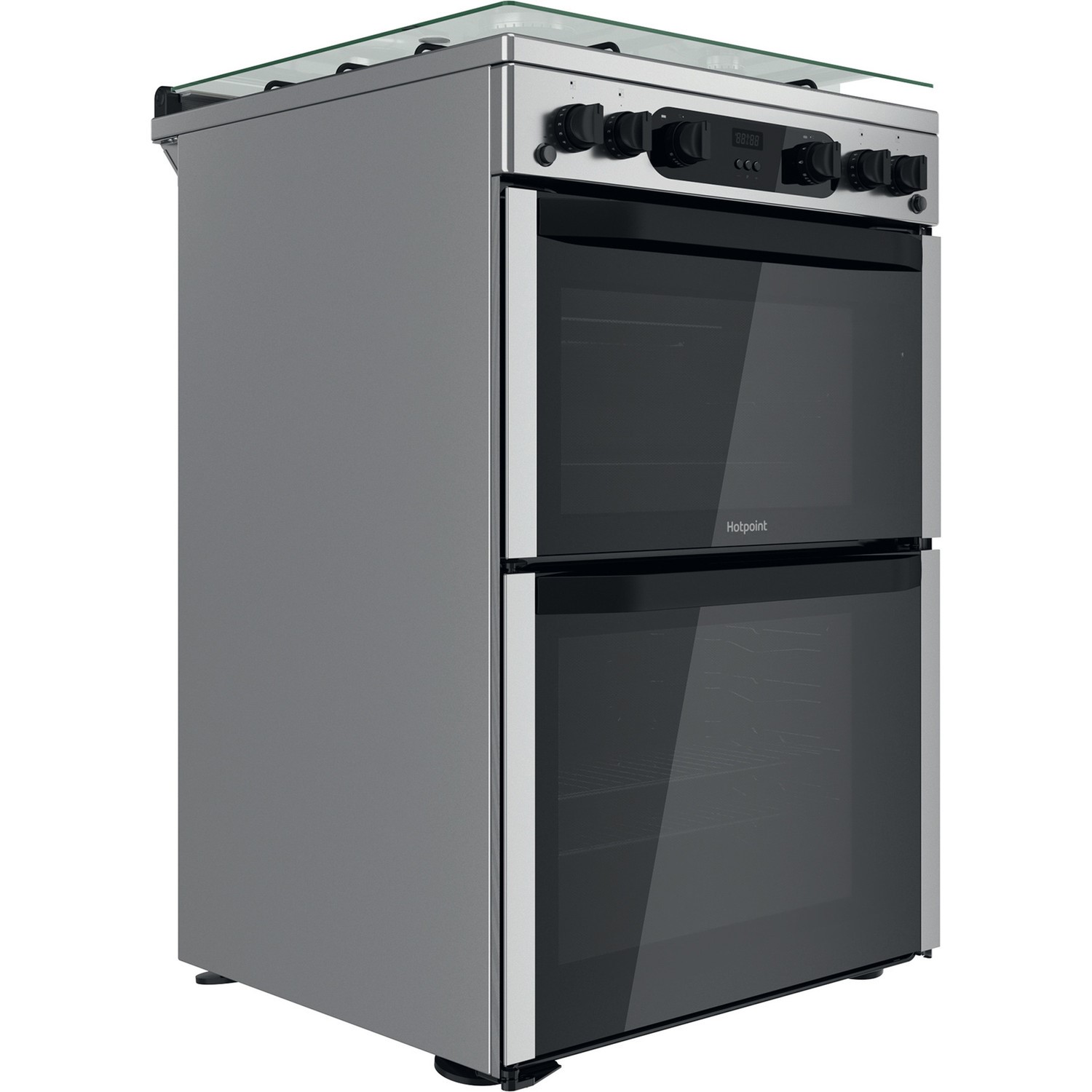 Hotpoint 60cm Gas Cooker with Lid - Stainless Steel - Image 9