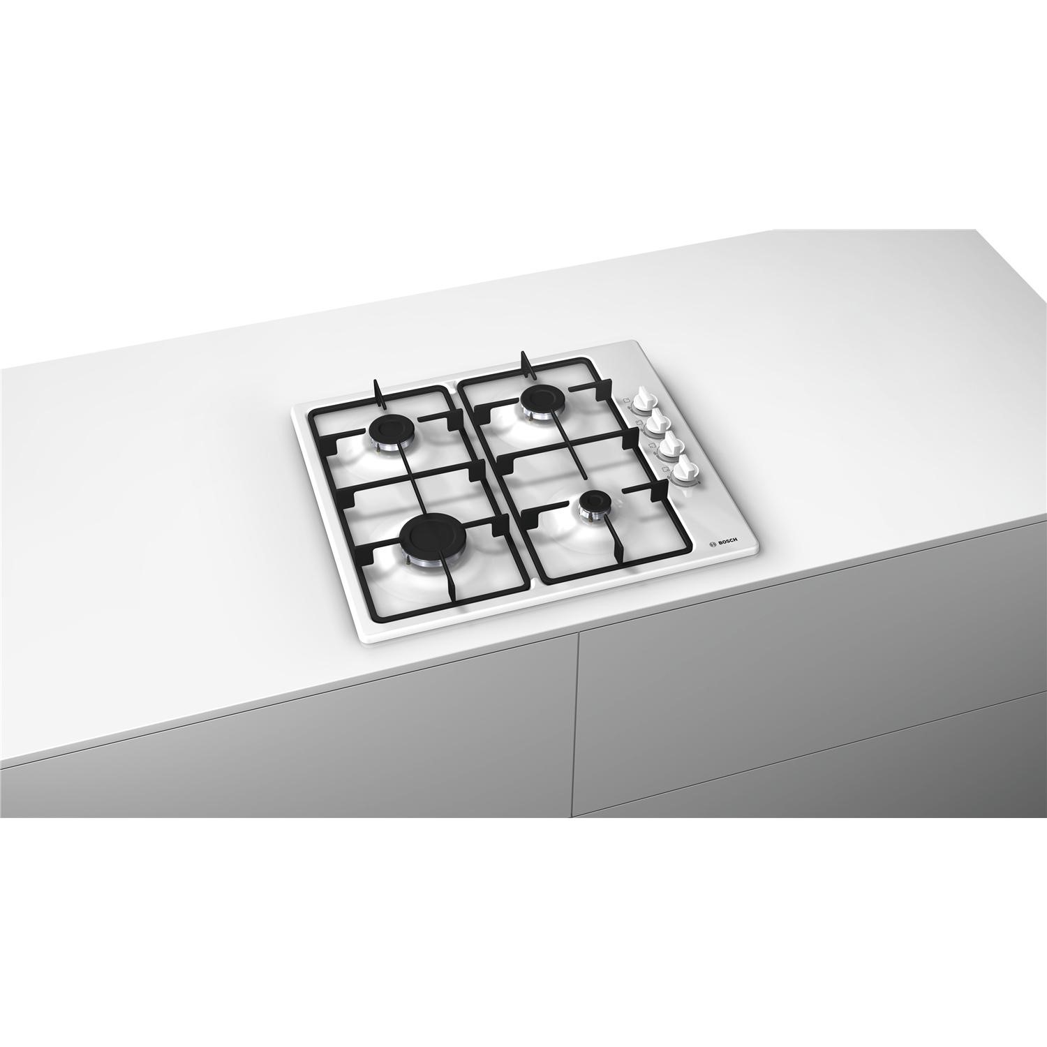 Bosch Series 2 58cm 4 Burner Gas Hob - White - Image 2